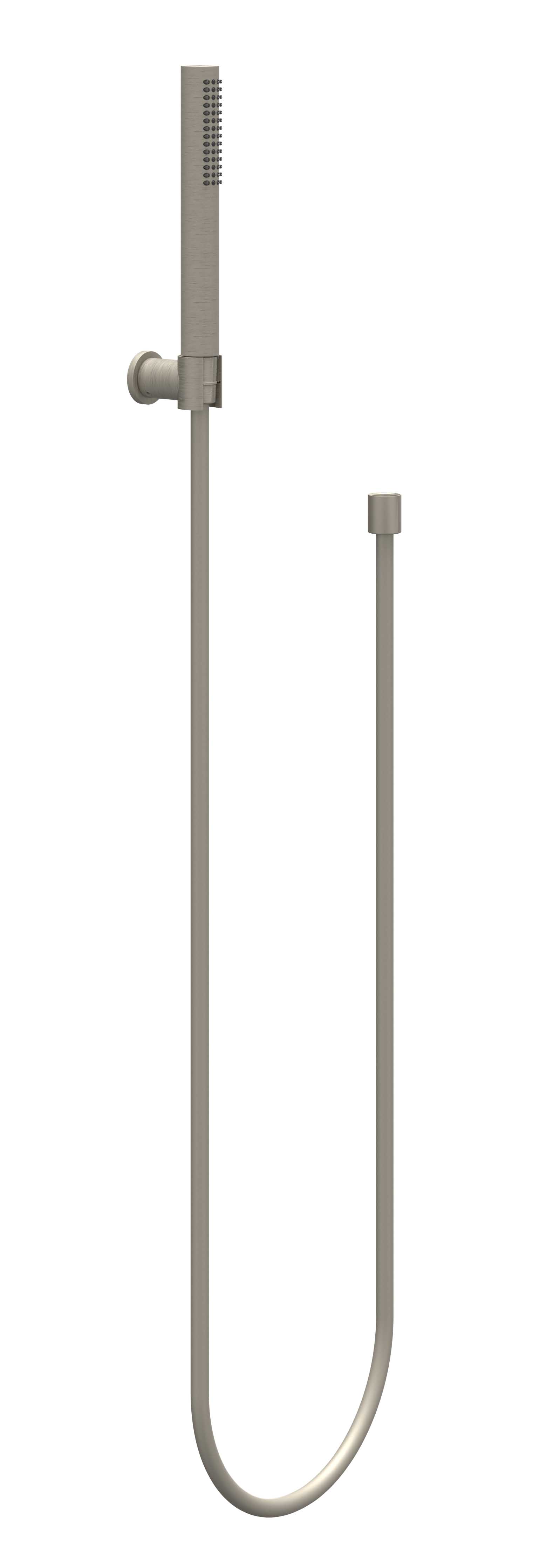 IVY Handdoucheset slang 150cm wandhouder en staafhanddouche 6901123 gebr. nickel PVD