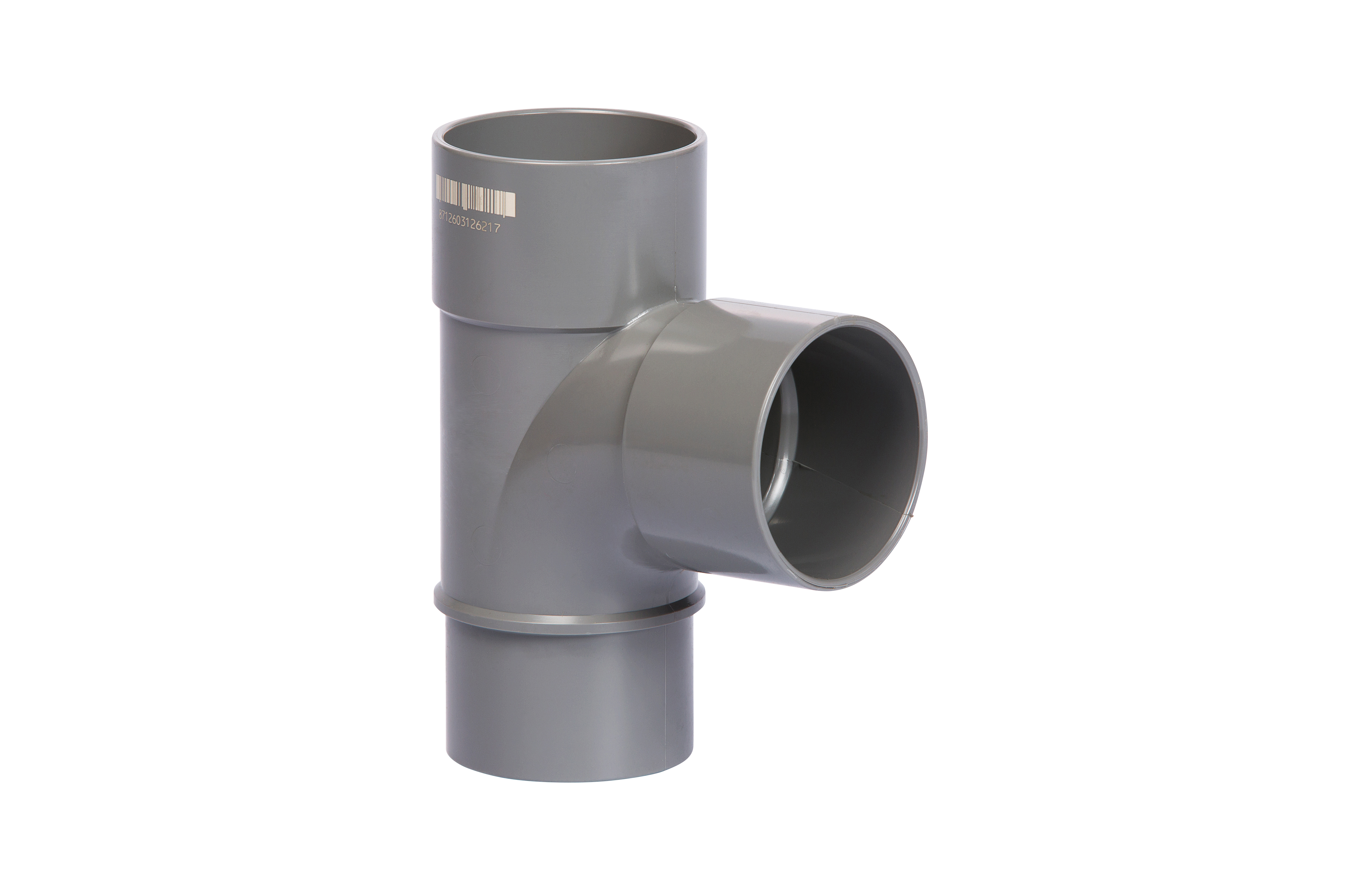 PVC lijm T stuk 125 90 graden 2x mof/spie 1196900683