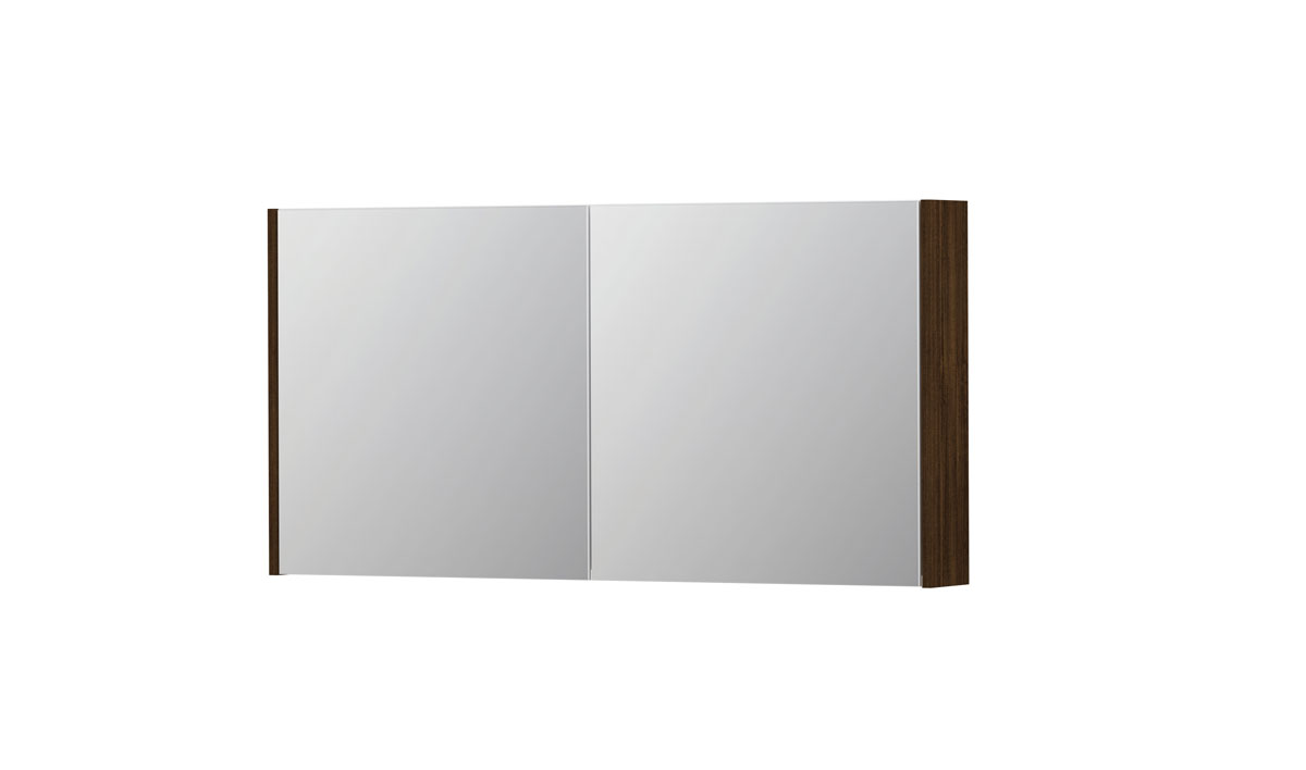 INK SPK1 spiegelkast m. 2 dubbelzijdige spiegeldeuren en stop/schak. 1110717 Koper eiken  H600xB1200xD140