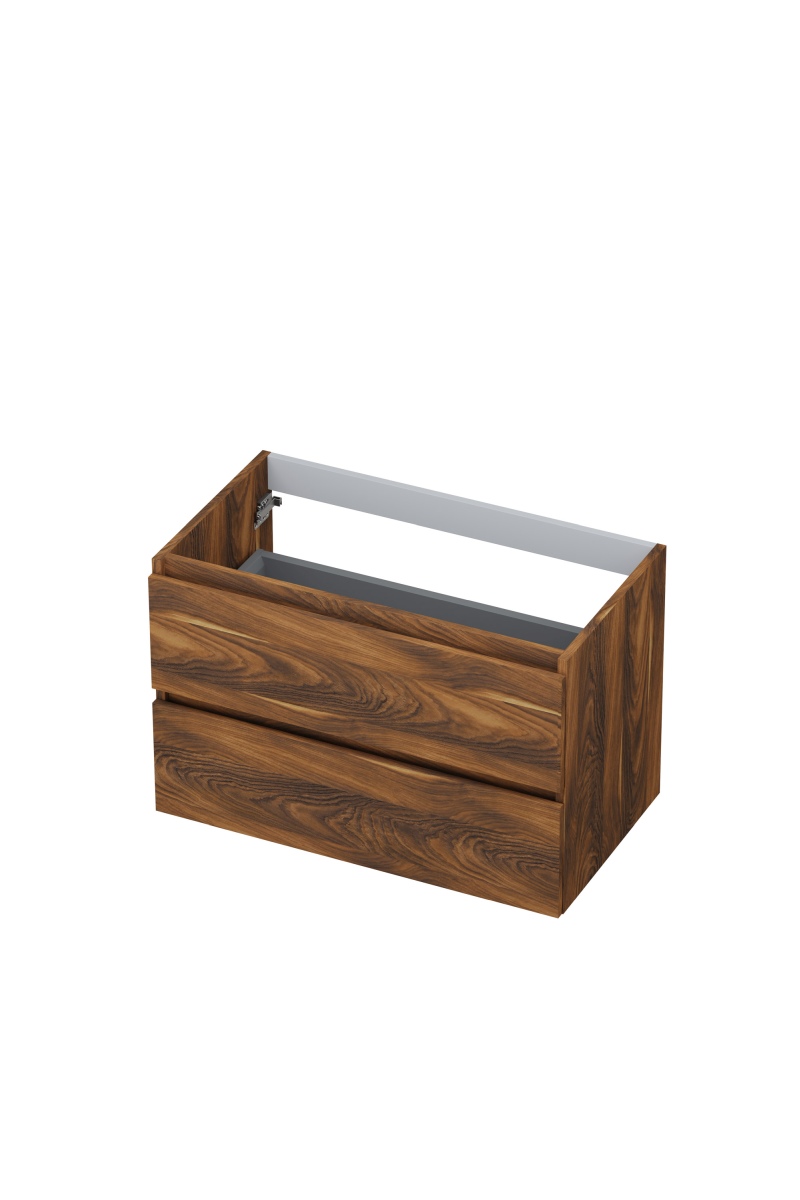 INK onderk. 2 laden greepl. met houten keerlijst 1257127 Noten H520xB800xD450