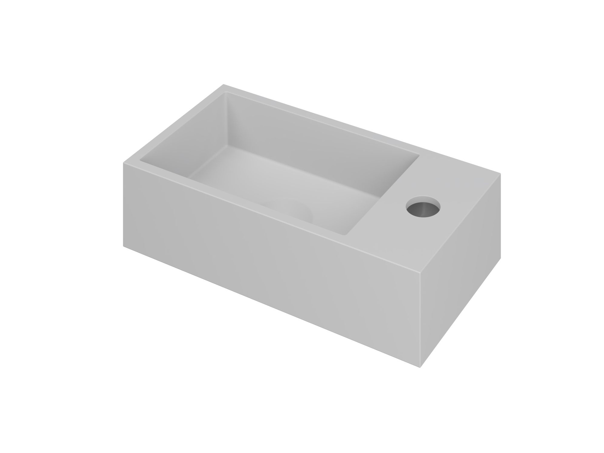 INK Versus Fontein Polystone rechts met krgt. 3404131 Mat wit H90xB360xD180