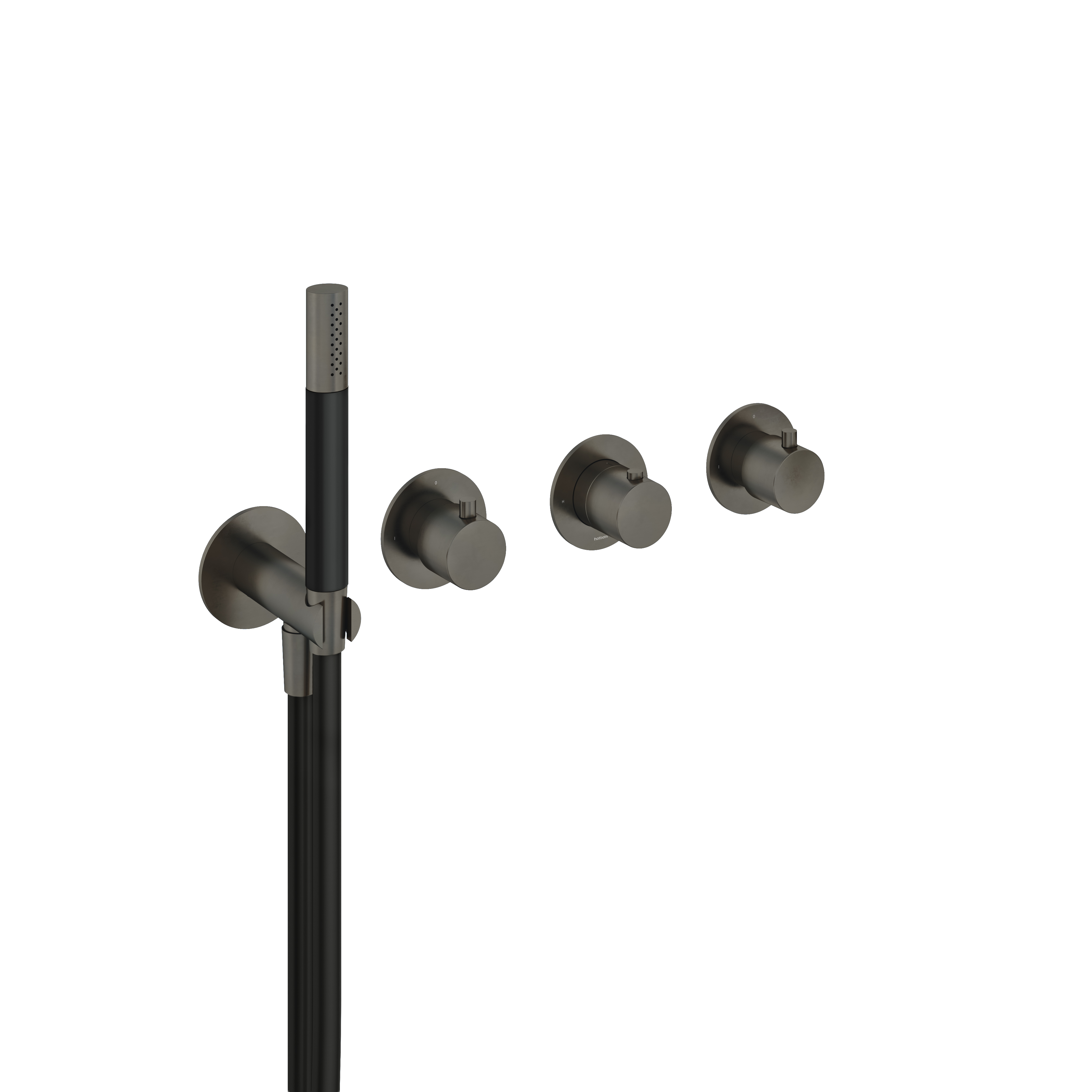 Hotbath Cobber afbouwdeel bad/douche thermostaat m. 2 stopkr. z. uitl. CB7071EXTAI Verouderd IJzer