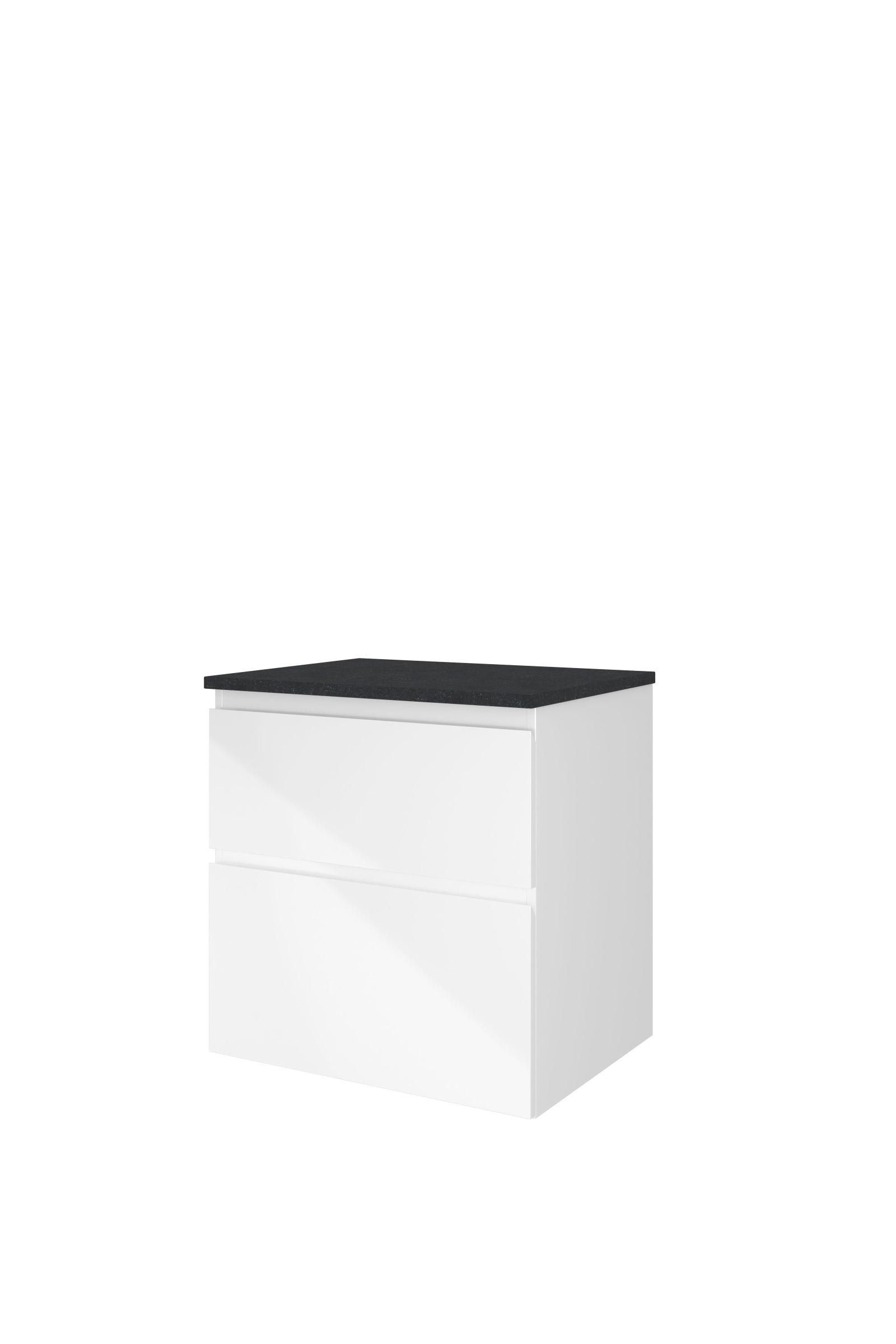 Proline Top afdekplaat hardsteen onderk. a-symm. H620xB600xD460 Glans wit/Blue stone / 1817864