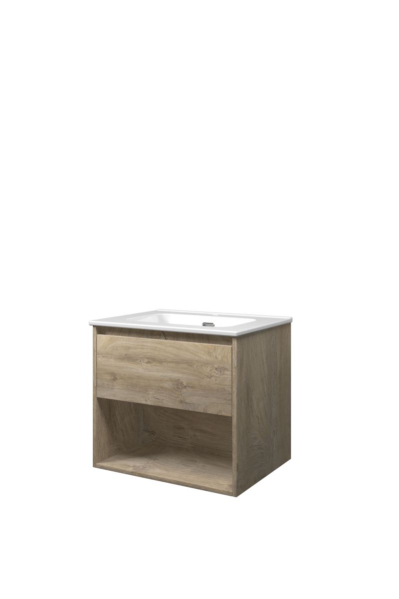 Proline set porselein Elegant wast. met 1 krgt. en onderk. met schap 1815011 Raw oak/Glans wit H540xB600xD460