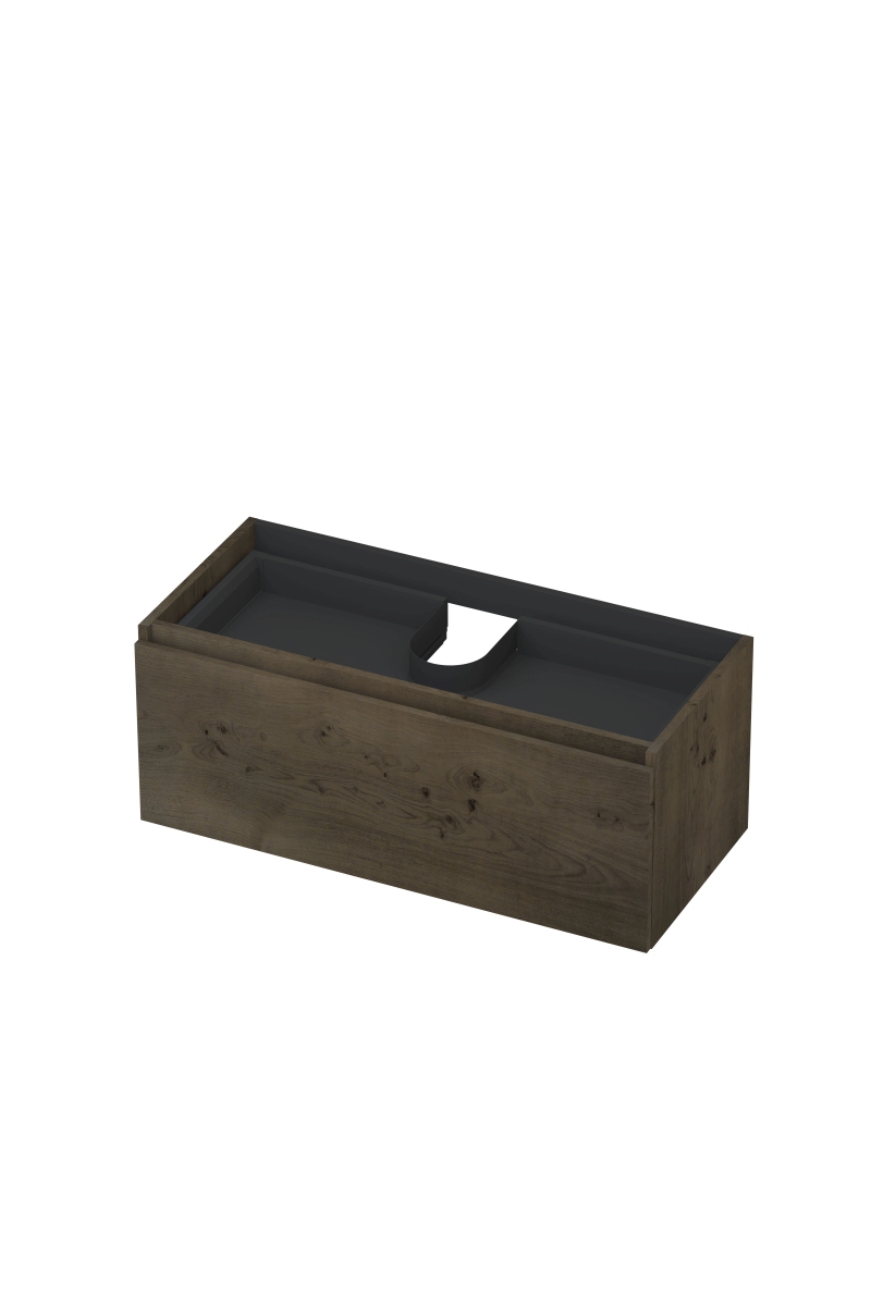 INK Fineer onderkast 1L m. binnenla gr.loos houten keerlijst fineer 1221344 Charcoal H400xB1000xD450