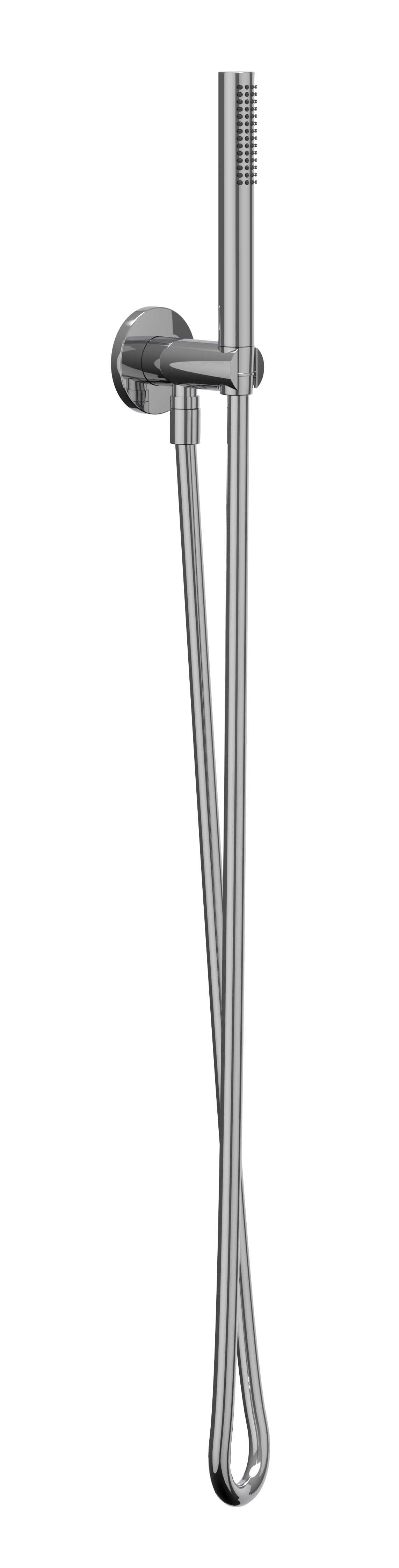 IVY handdset 150cm wandhouder m/uitlaat en satin spray handd 6901131 Chroom