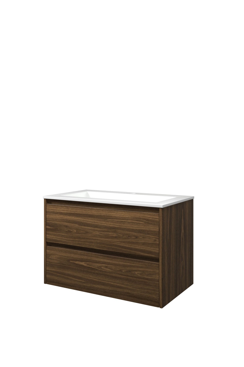 Proline set polystone Elegant wast. met 1 krgt. en onderk. sym. 1816153 Cabana oak/Glans wit H540xB800xD460