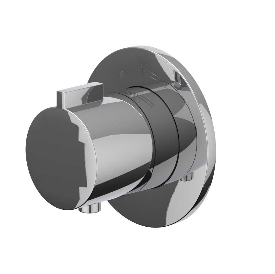 IVY Pact Afbouwdeel inbouwthermostaat symmetry met rond rozet 6202421 Chroom
