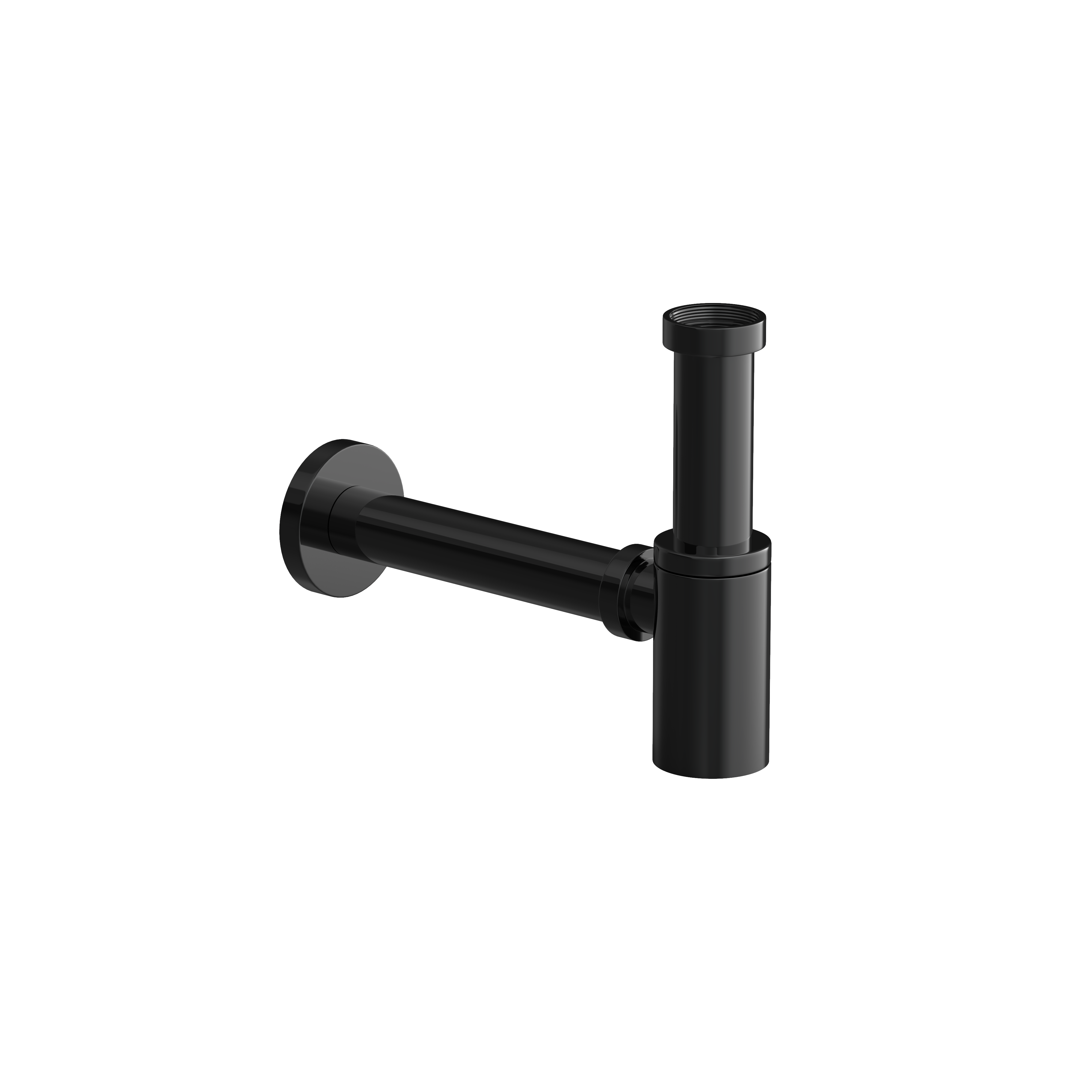 Hotbath Cobber wastafel sifon rond P035PBP Gepolijst Zwart PVD