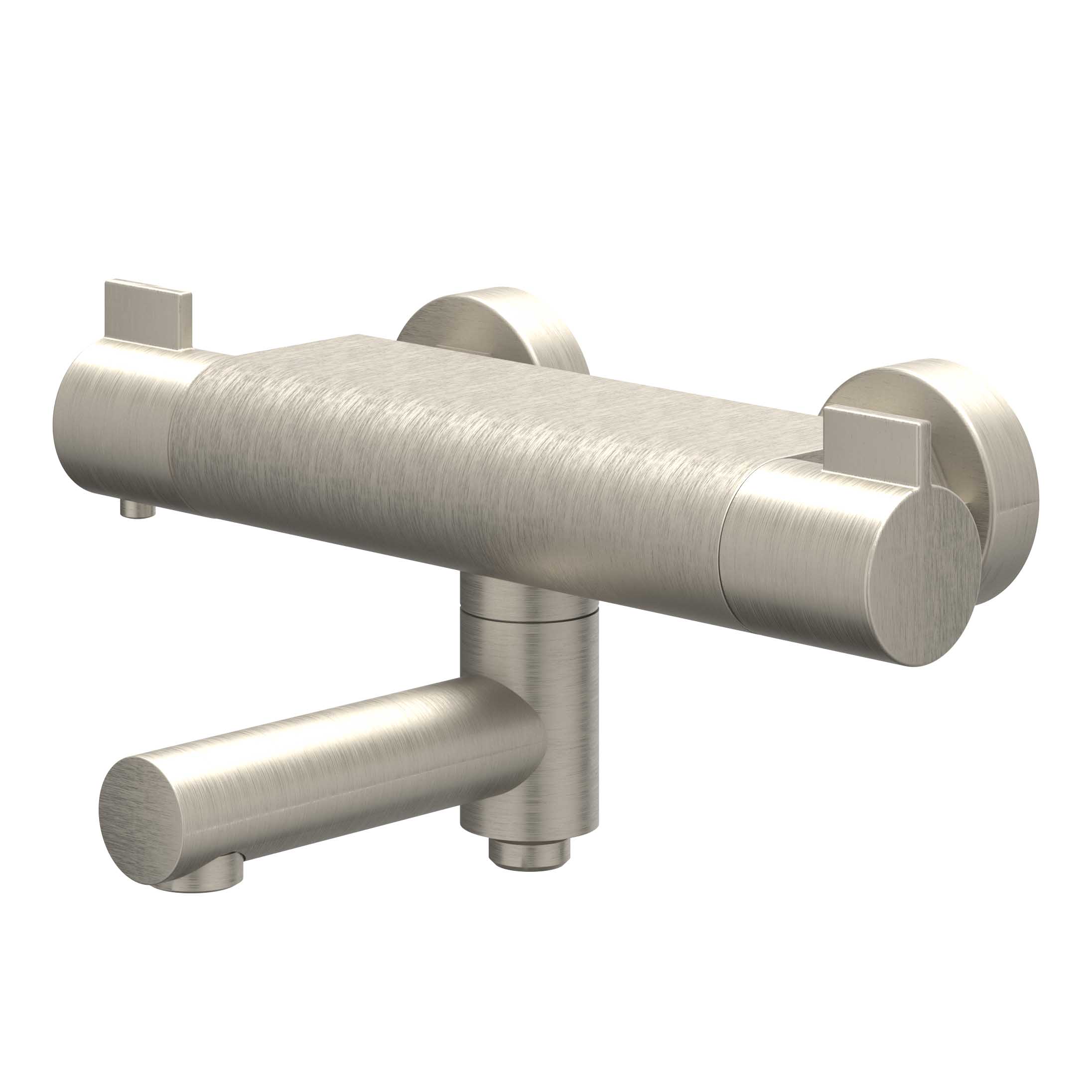 IVY Pact Badtherm.kraan opbouw m/wegdraaibare baduitloop m/omstel 6302003 gebr. nickel PVD