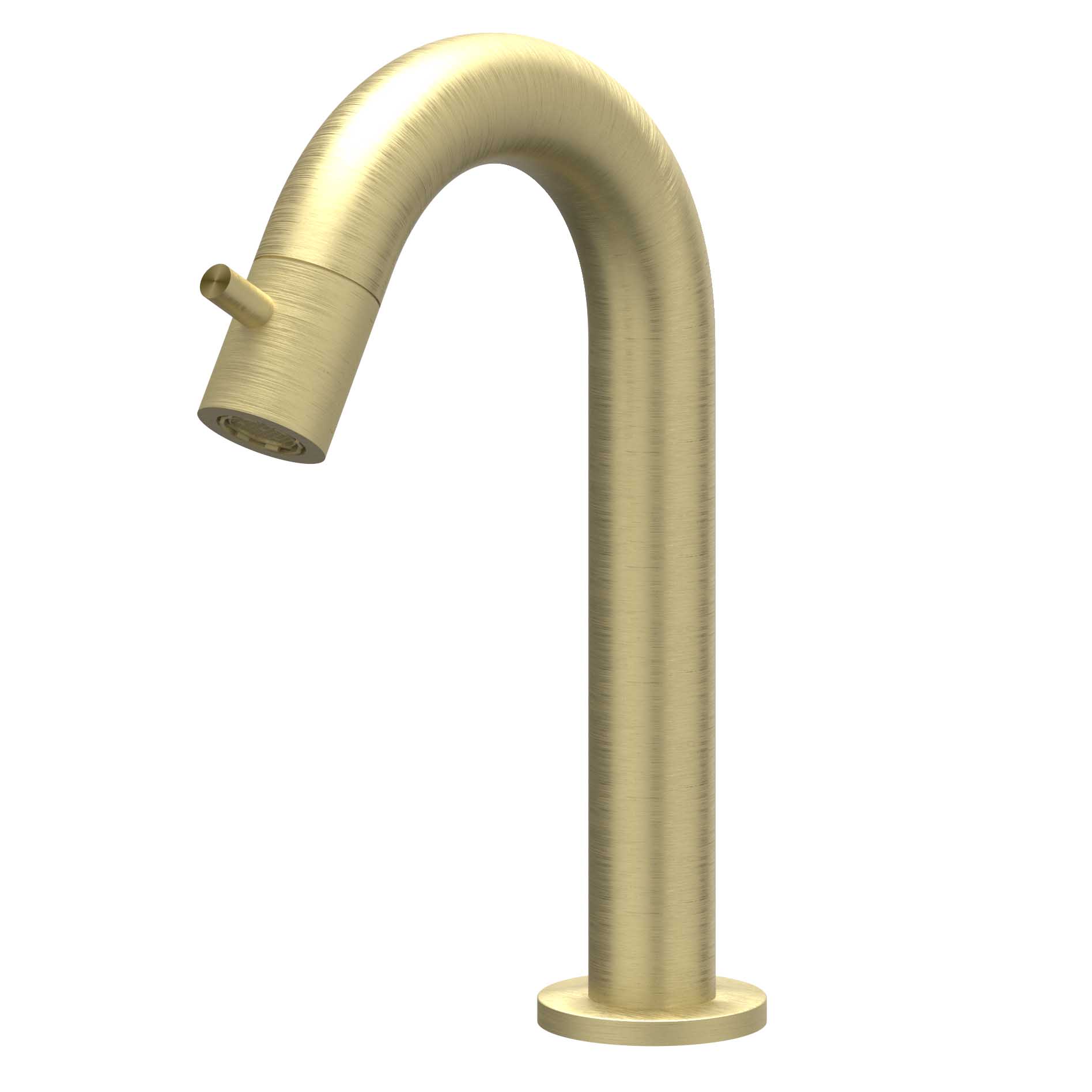 IVY Concord Fonteinkraan gebogen staand model S 6401062 RVS316 gebr. mat goud PVD