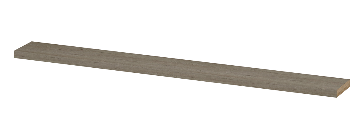 INK wandplank in dekor dikte 35mm voorzijde afgekant tbv nis 1258724 Greige eiken H35xB1800xD200