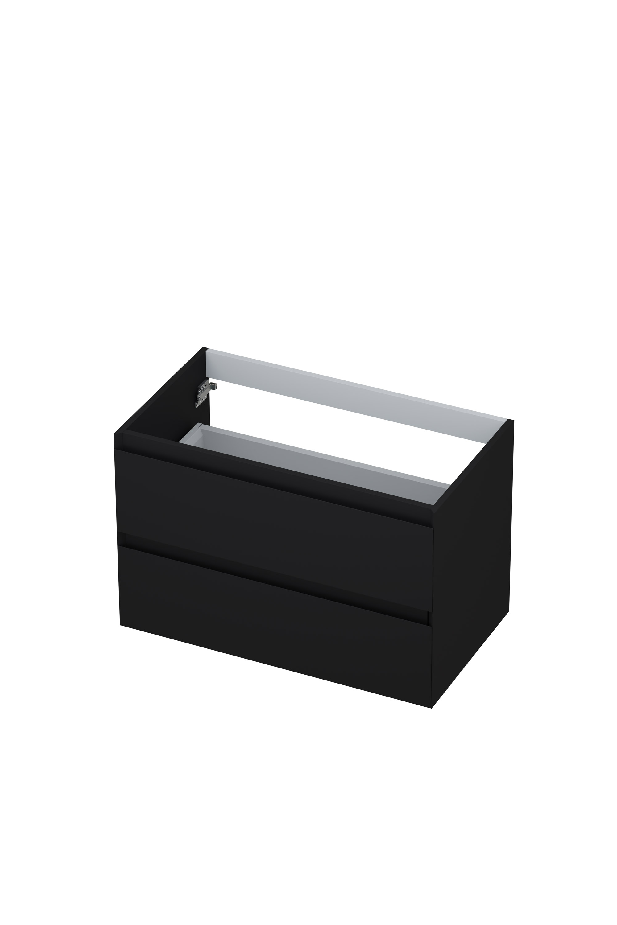 INK onderk. 2 laden greepl. gelakt 45gr 1240476 Mat zwart H520xB800xD450