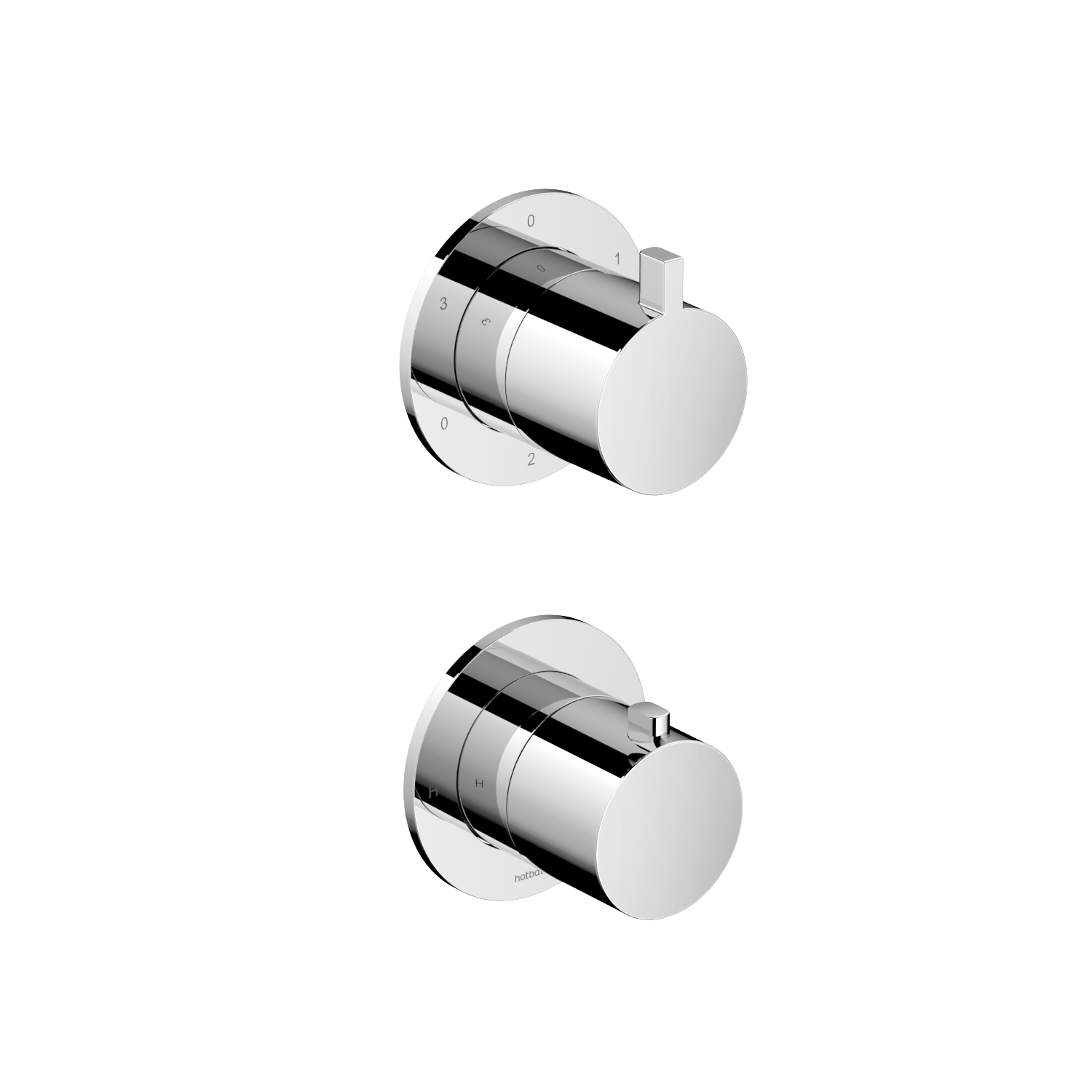 Hotbath Ace afbouwdeel inbouw thermostaat m. 3-weg stop-omstel AC039EXTCR Chroom