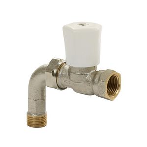 Heimeier mikrotherm radiatorkraan 1/2 met bocht 0114-02.500