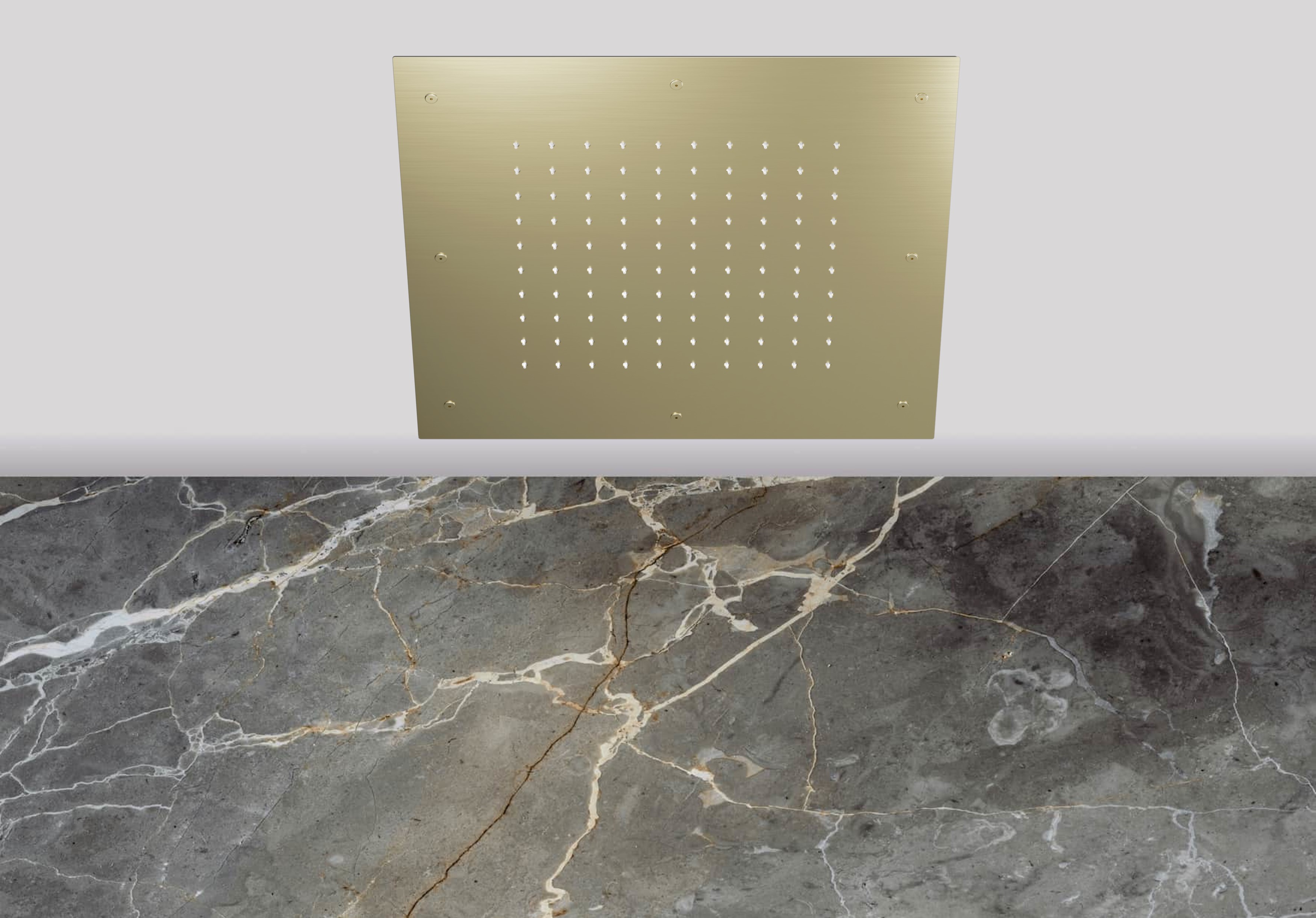 Lagoo Nesso Hoofddouche Showerlicious 430 x 430 N8231PG Brushed Champagne PVD