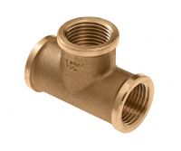 Messing T-stuk 3 bndr.