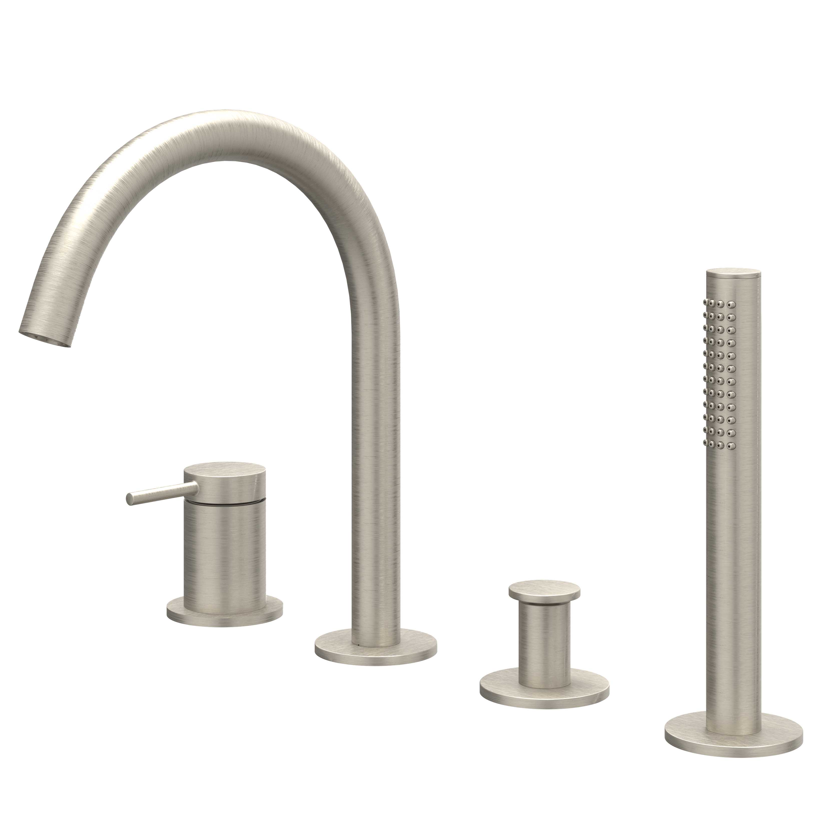 IVY Bond Badrandcombi 4-gats m/draaibare uitloop uittrekbare handd 6301153 gebr. nickel PVD