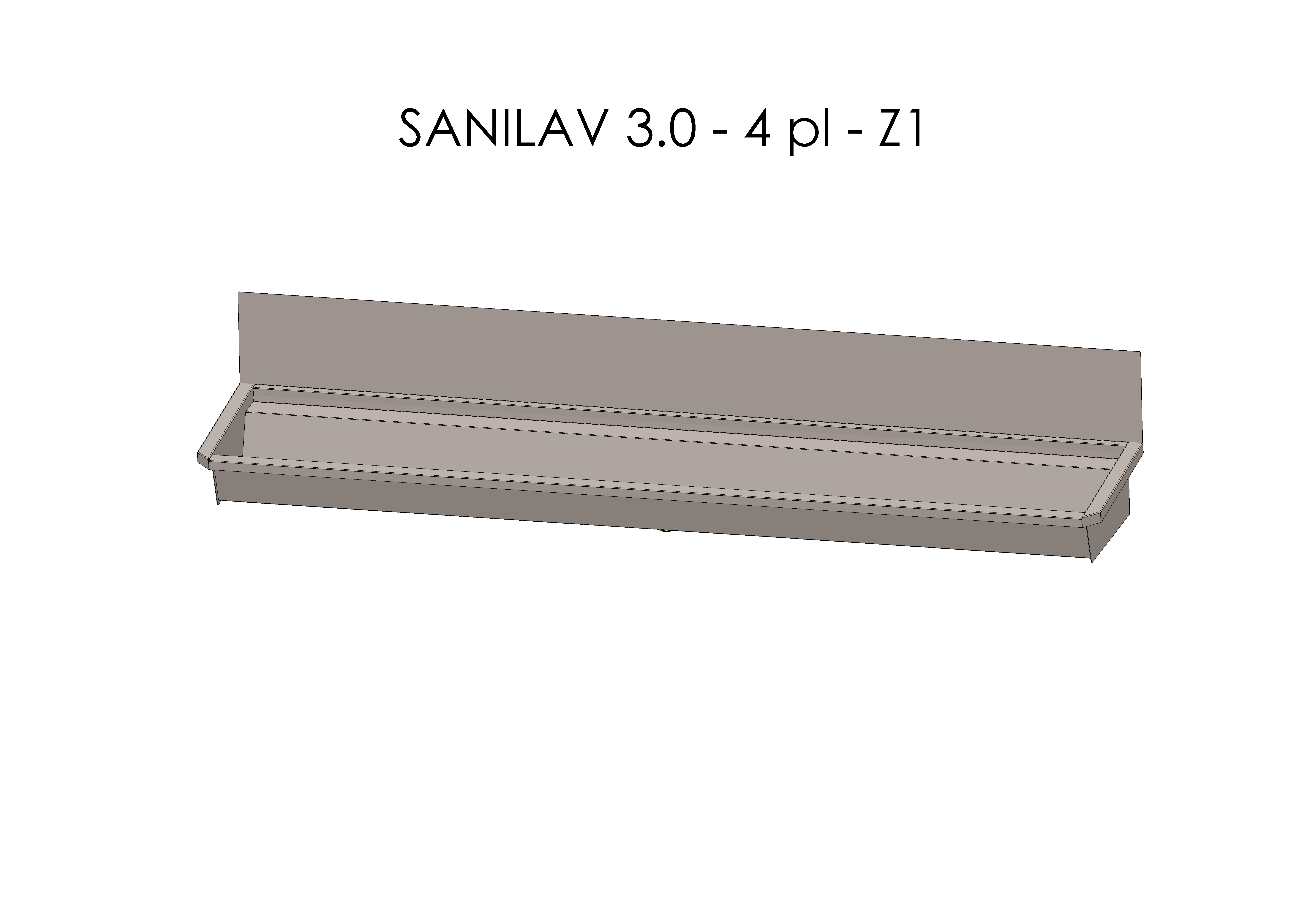 Intersan Sanilav muurwastrog rvs 4p 240 z/krn SANILAV 3.0-4-Z1