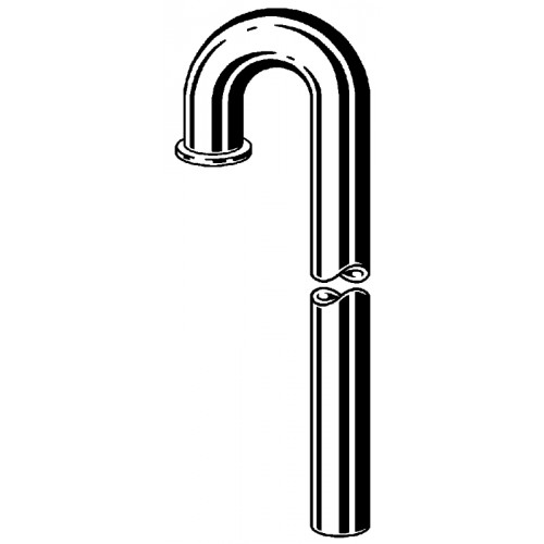 Viega chroom vloerbuis v/buissifon 11/2 x 680 (130978)