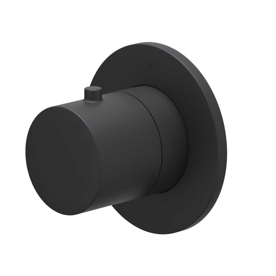 IVY Bond Afbouwdeel flow-through stopkraan symmetry met rond rozet 6202602 Mat zwart PED