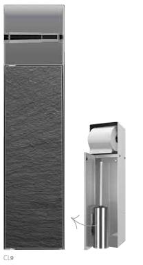 Looox Inbouw toiletborstelgarnituur/rolhouder betegelbaar CL-9-W Wit