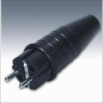 KERAF 511 contactstop met randaarde recht 16A zwart IP44 waterdicht 10120498