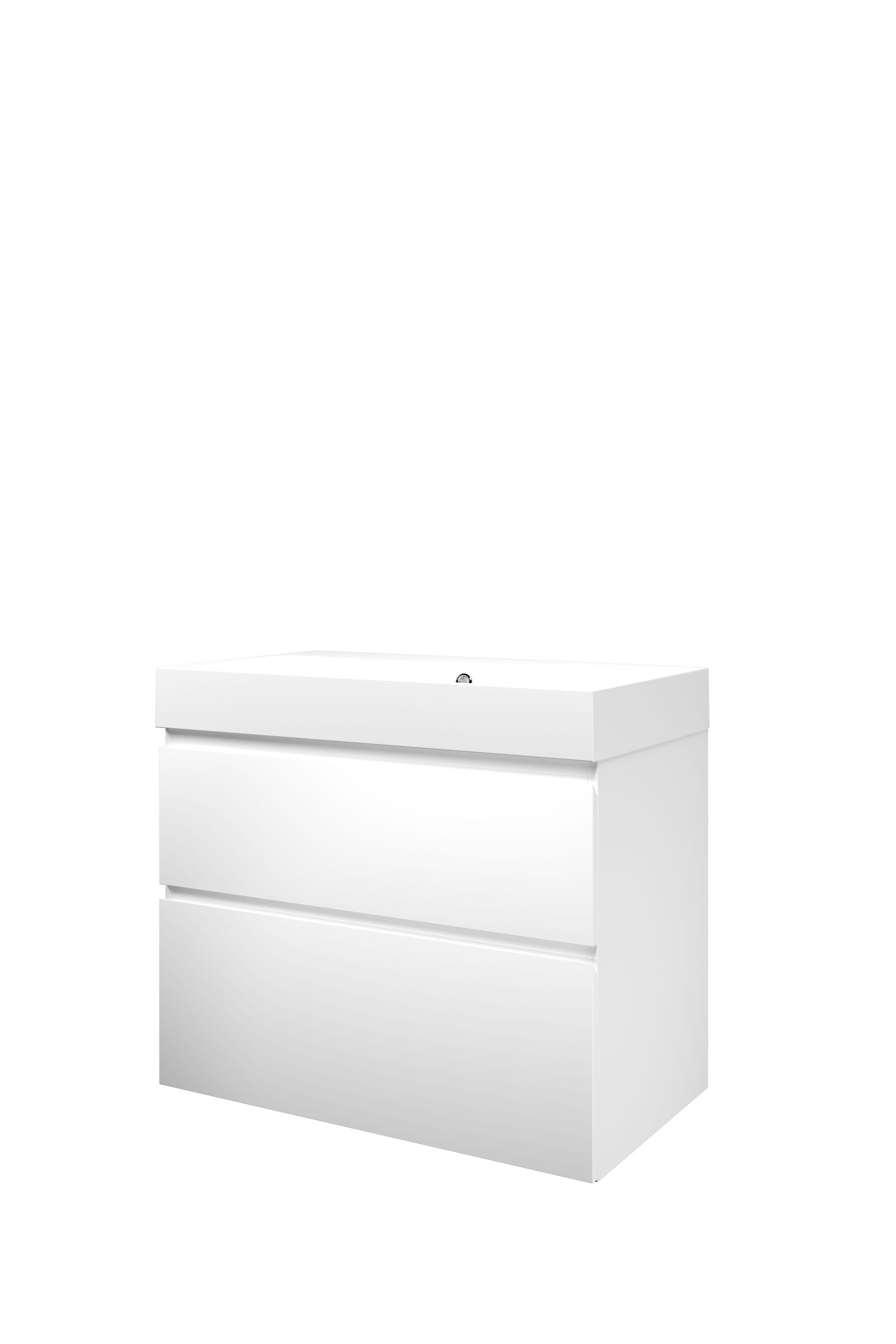 Proline set polystone Loft wast. z. krgt. en onderk. a-sym. 1817065 Mat wit/ Mat wit H700xB800xD460