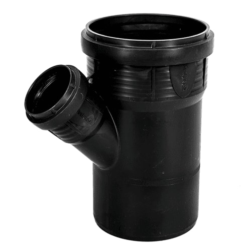 PP Master t-stuk 90x50 45gr mof/spie zwart 3496102661