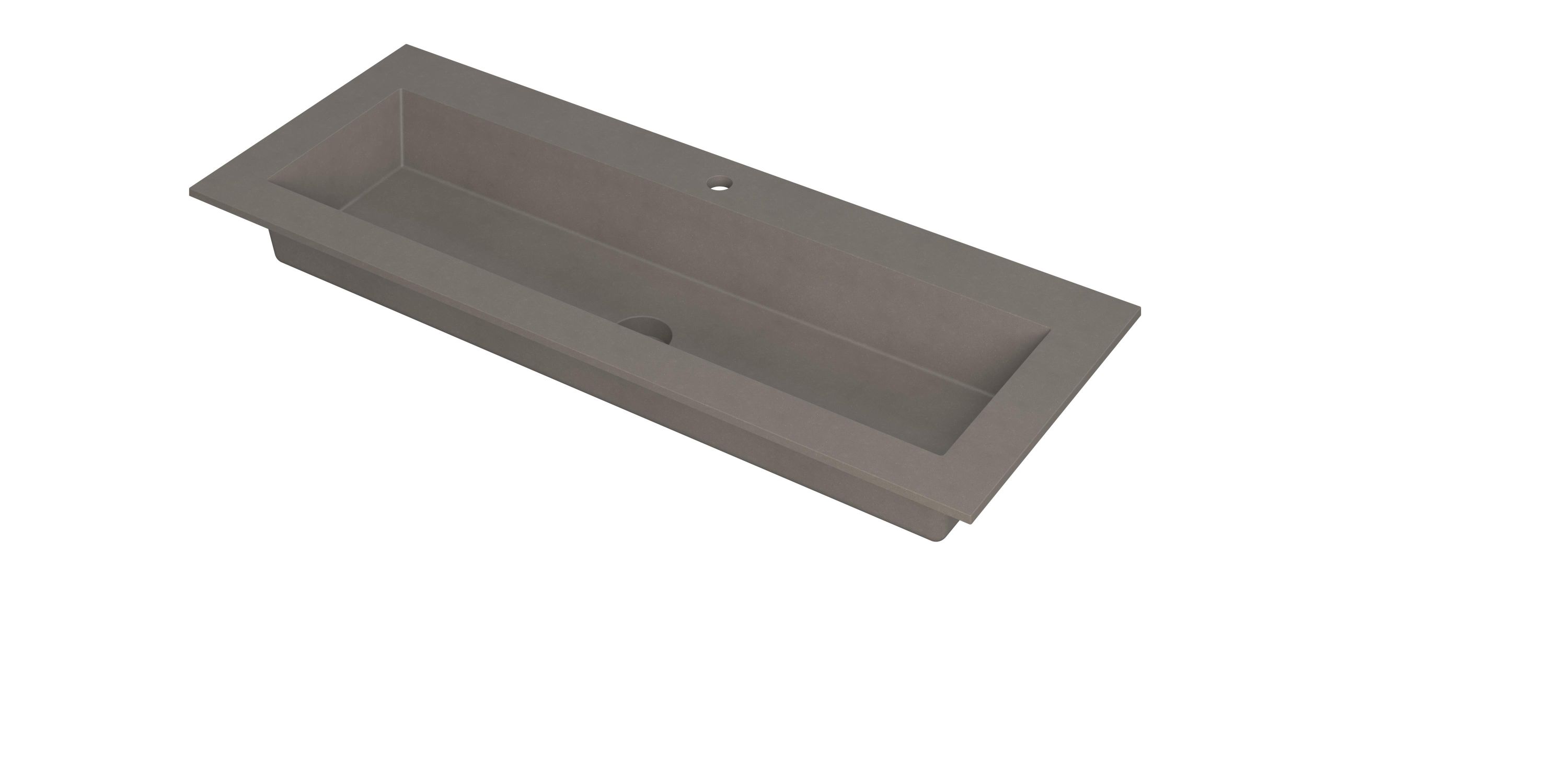 INK Kraft wastafel enkele bak 1 krgt 3417262 Quartz beton H10xB1200xD450