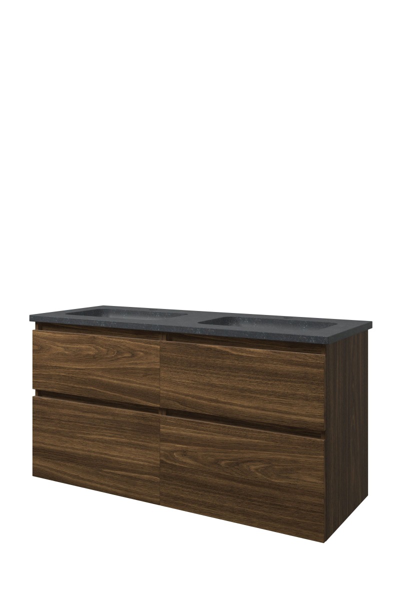 Proline set hardsteen Elegant wast. met 2 krgt. en onderk. 4 laden a-sym. 1815893 Cabana oak/Blue stone H625xB1200xD460