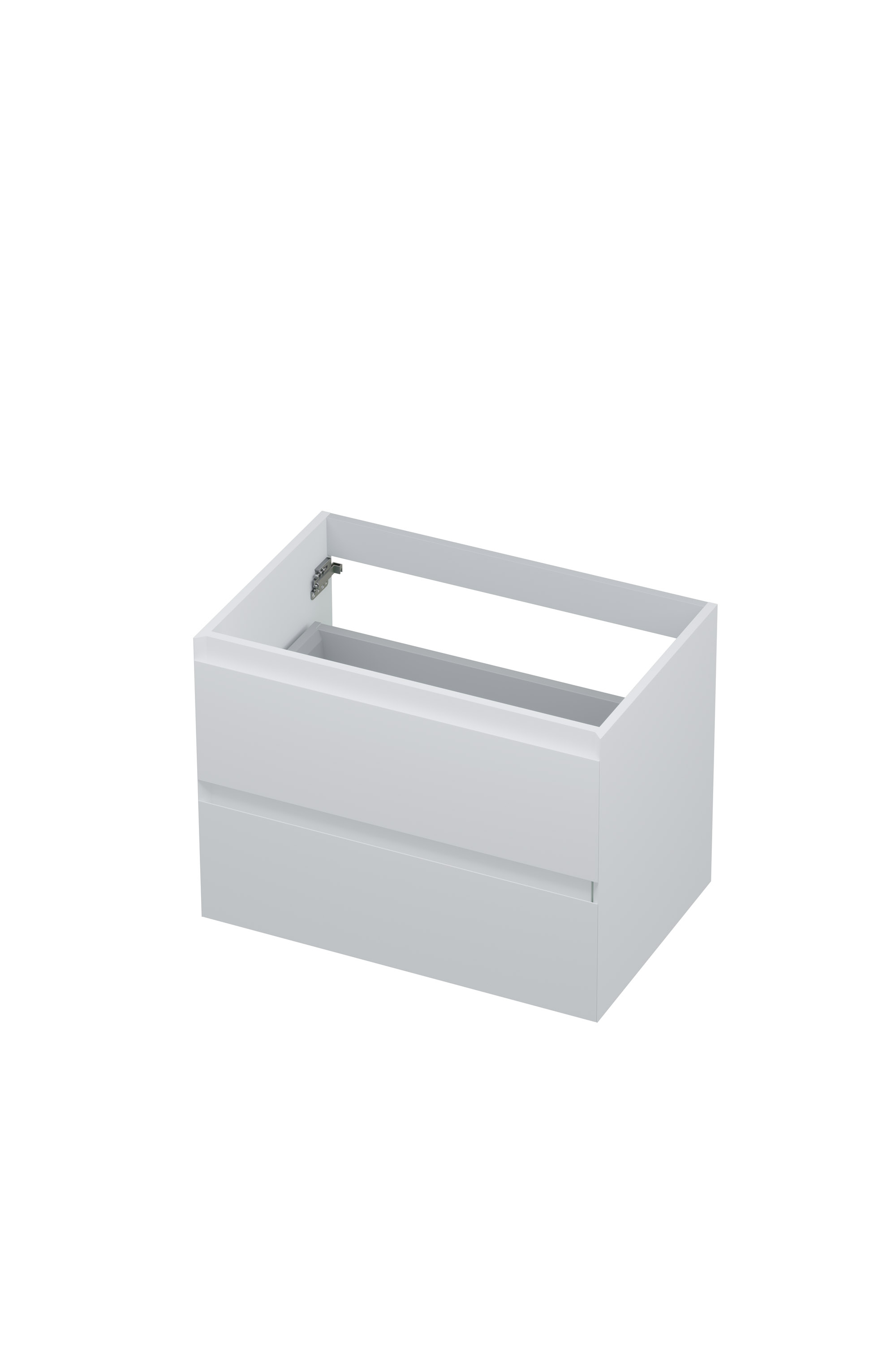 INK onderk. 2 laden greepl. gelakt 45gr 1240410 Mat wit H520xB700xD450