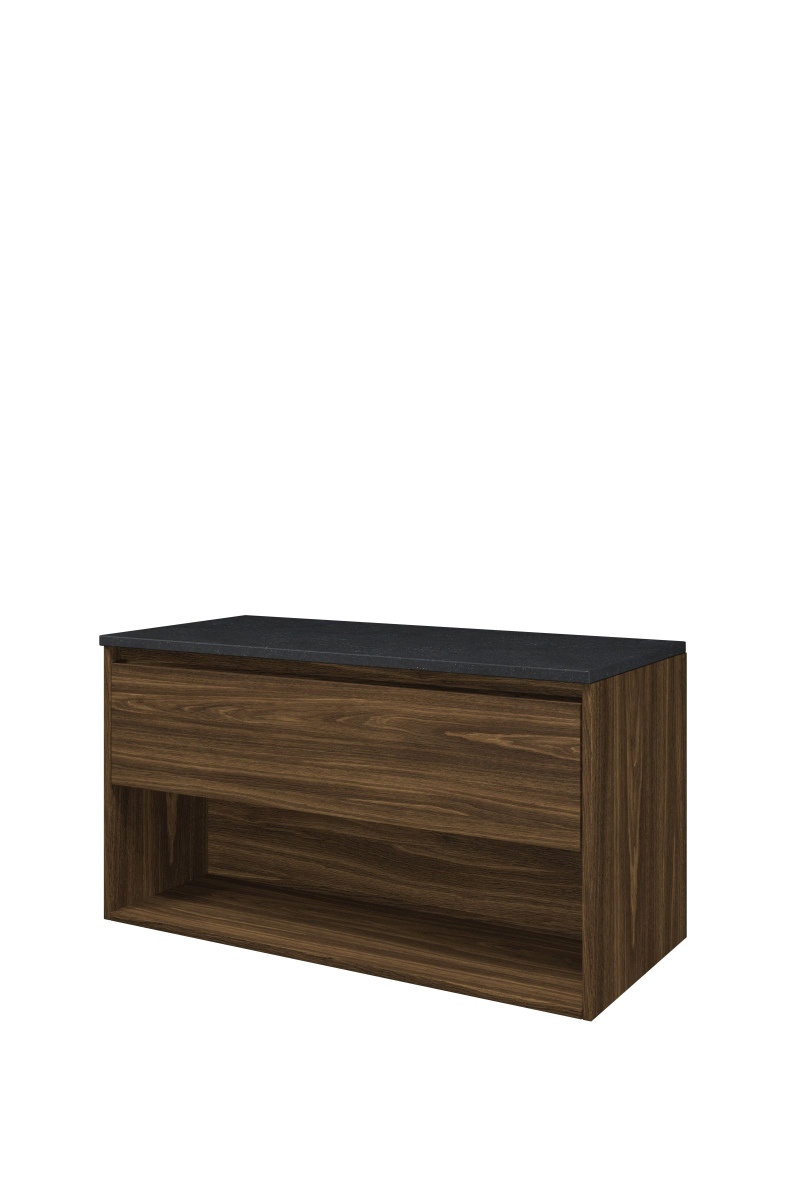 Proline Top afdekplaat hardsteen onderk. m. schap H540xB1000xD460 Cabana oak/Blue stone / 1817903