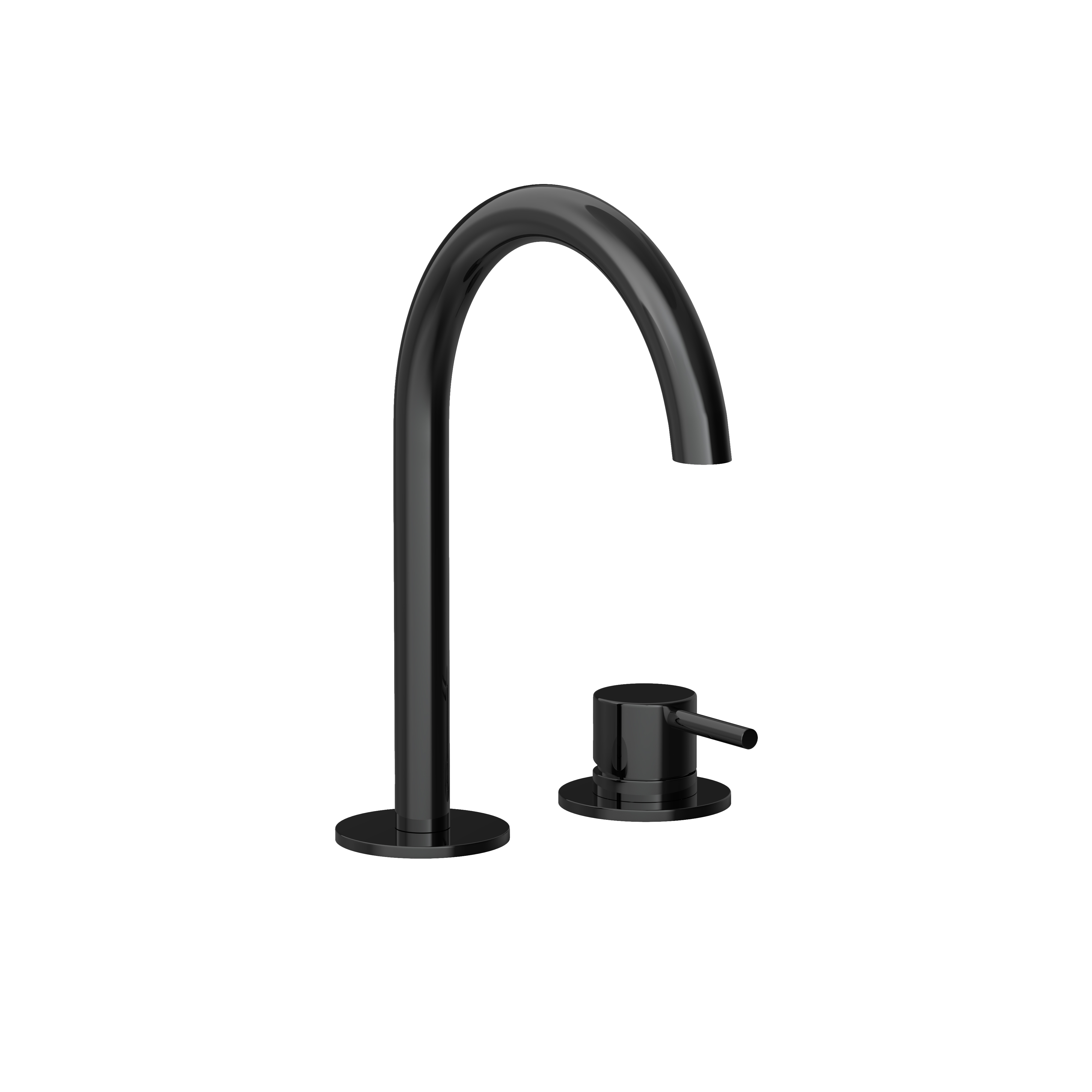 Hotbath Cobber wastafelmengkraan 2 gats CB023PBP Gepolijst zwart PVD