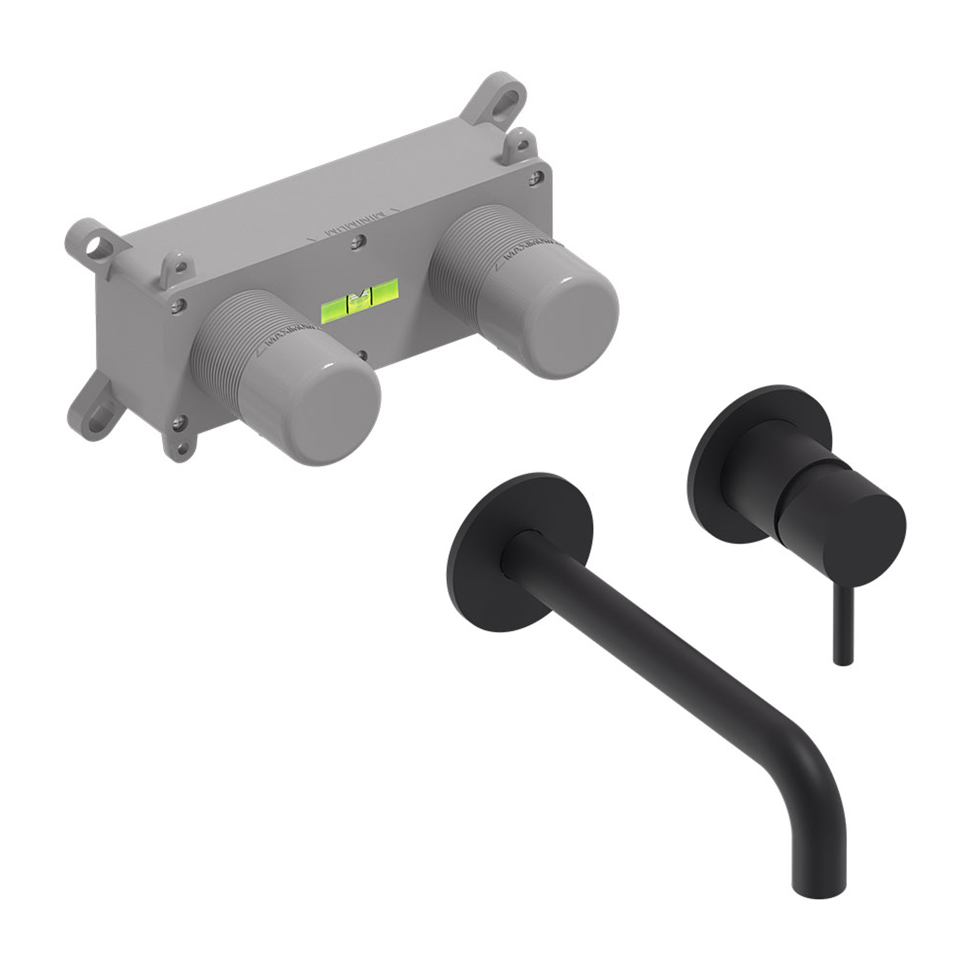 MAY Stilo Eenhendel wastafelmengkraan inbouw incl. inbouwbox 6800652 Mat zwart PED