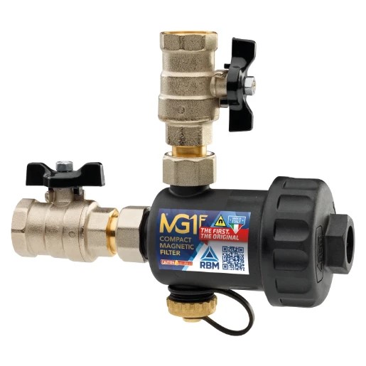 RBM MG1F magnetische vuilafscheider met kogelkranen 3/4 x 3/4 37010580