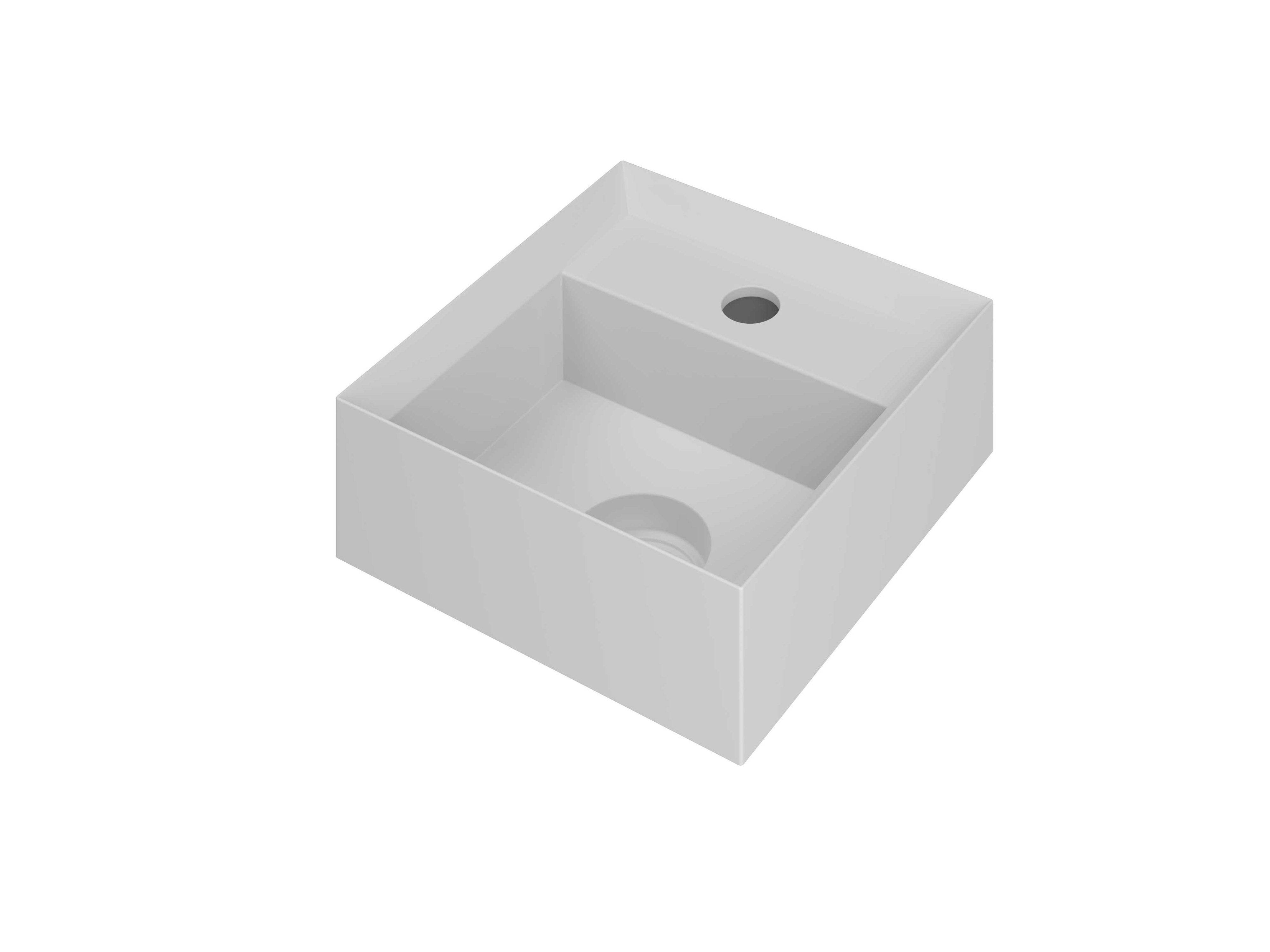 INK Vice Fontein polystone vierkant met krgt. incl. plug 3404221 Mat wit H90xB270xD270