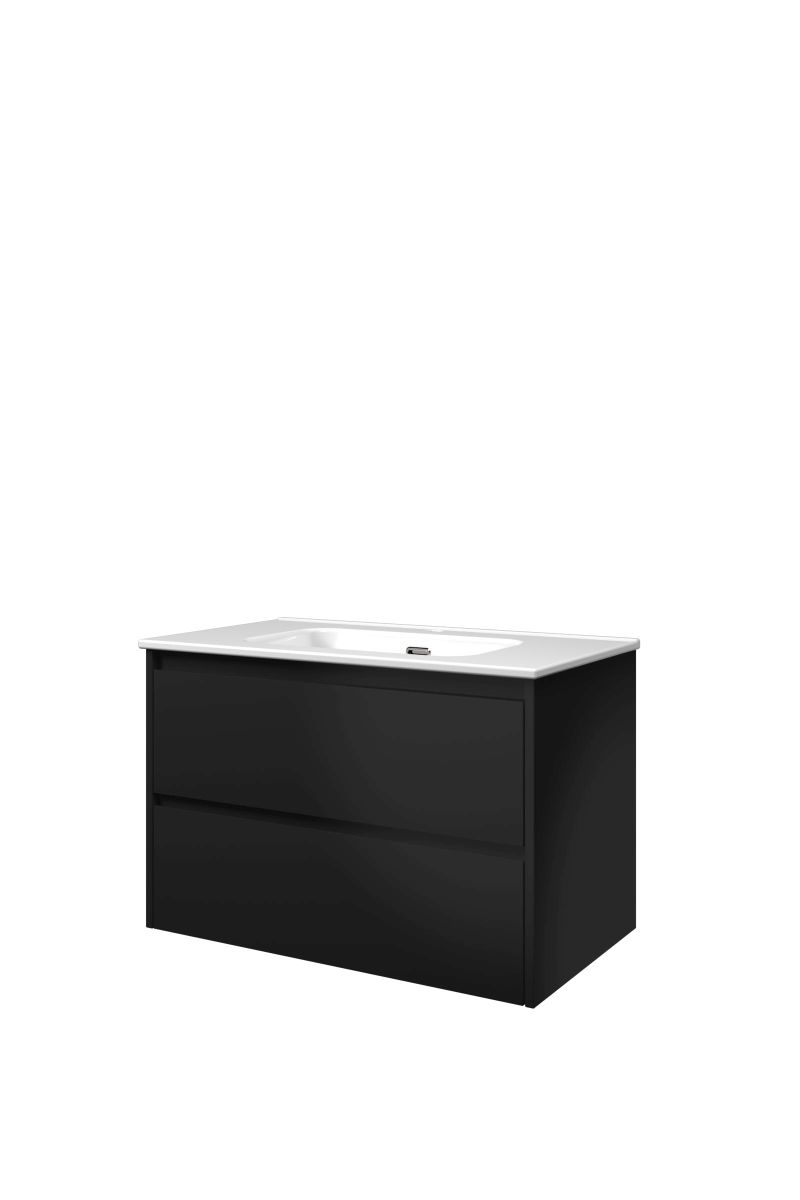 Proline set porselein Elegant wast. met 1 krgt. en onderk. sym. 1815136 Mat zwart/Glans wit H540xB800xD460