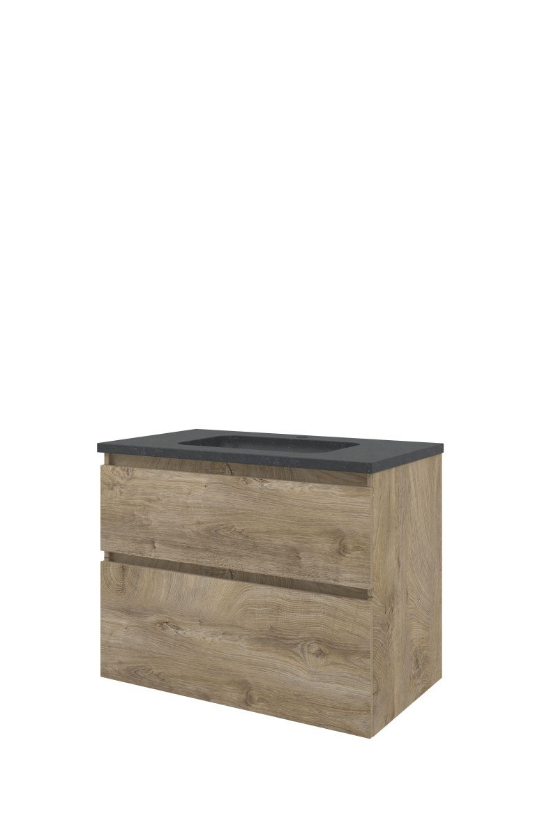 Proline set hardsteen Elegant wast. met 1 krgt. en onderk. a-sym. 1815831 Raw oak/Blue stone H625xB800xD460