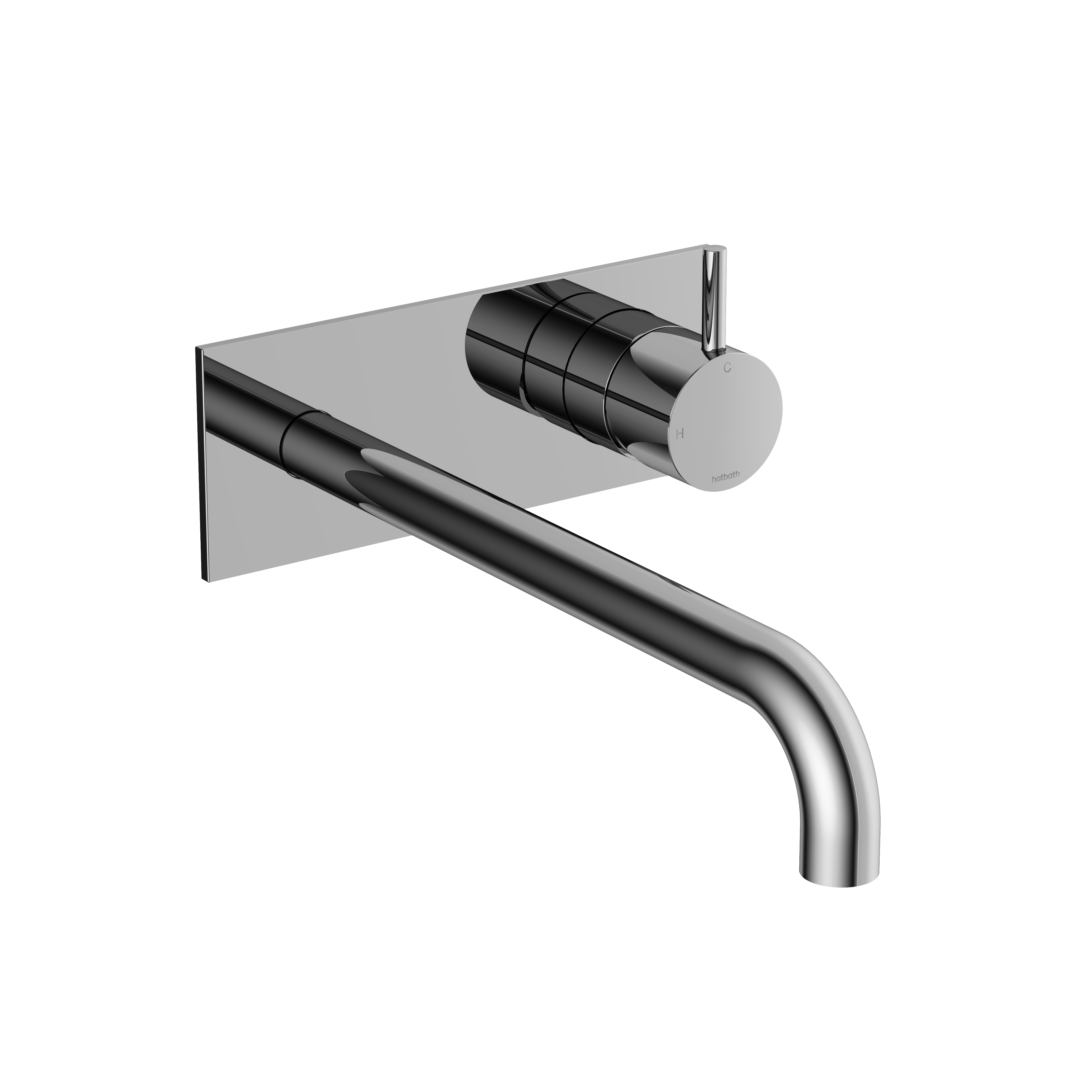 Hotbath Cobber afbouwdeel tbv inbouw wastafelkraan 25cm uitloop CB106EXT25CR Chroom