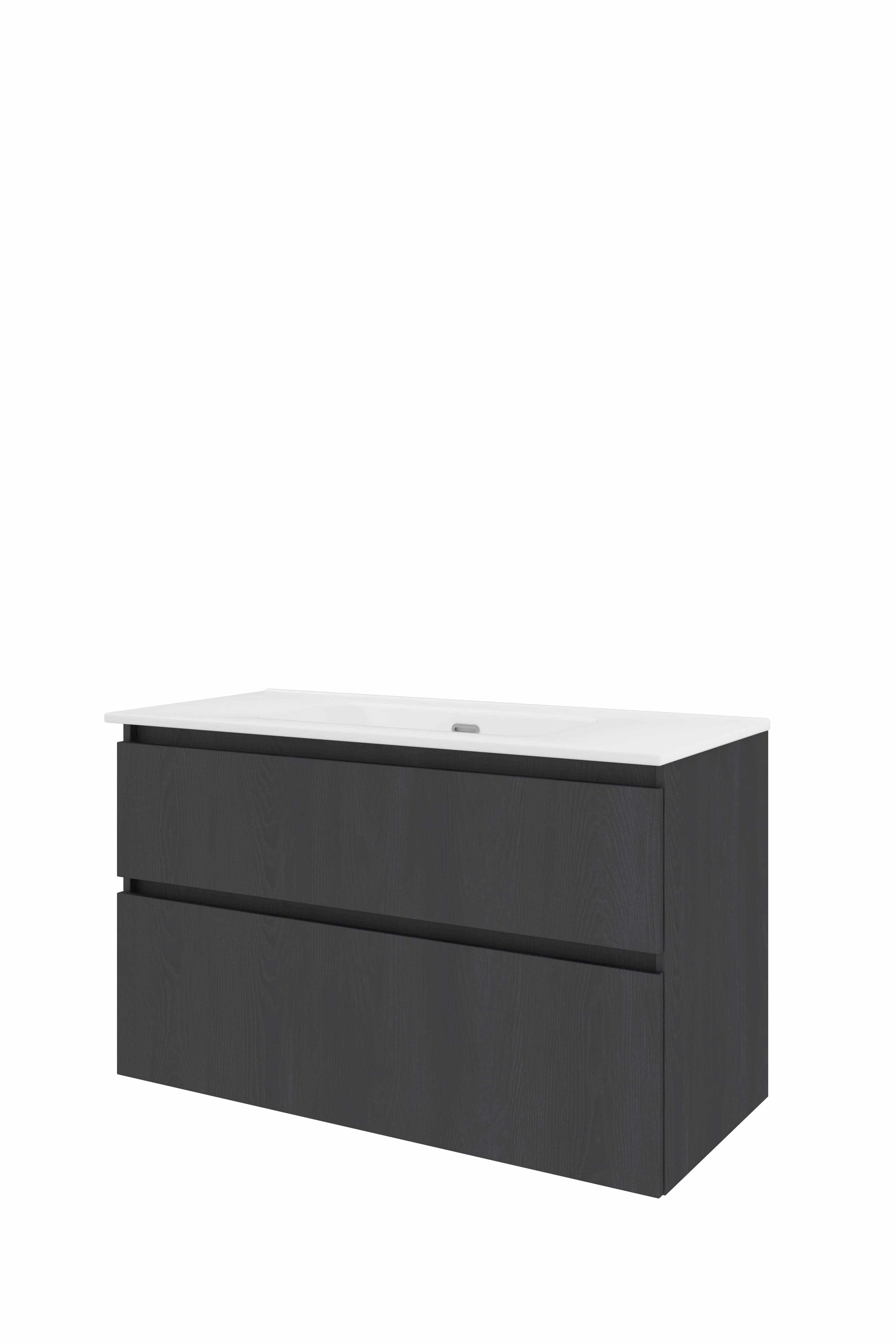 Proline Set porselein Elegant wast. z. krgt. en onderkast a-sym. 1815247 Black oak/Glans wit 1000x460x620