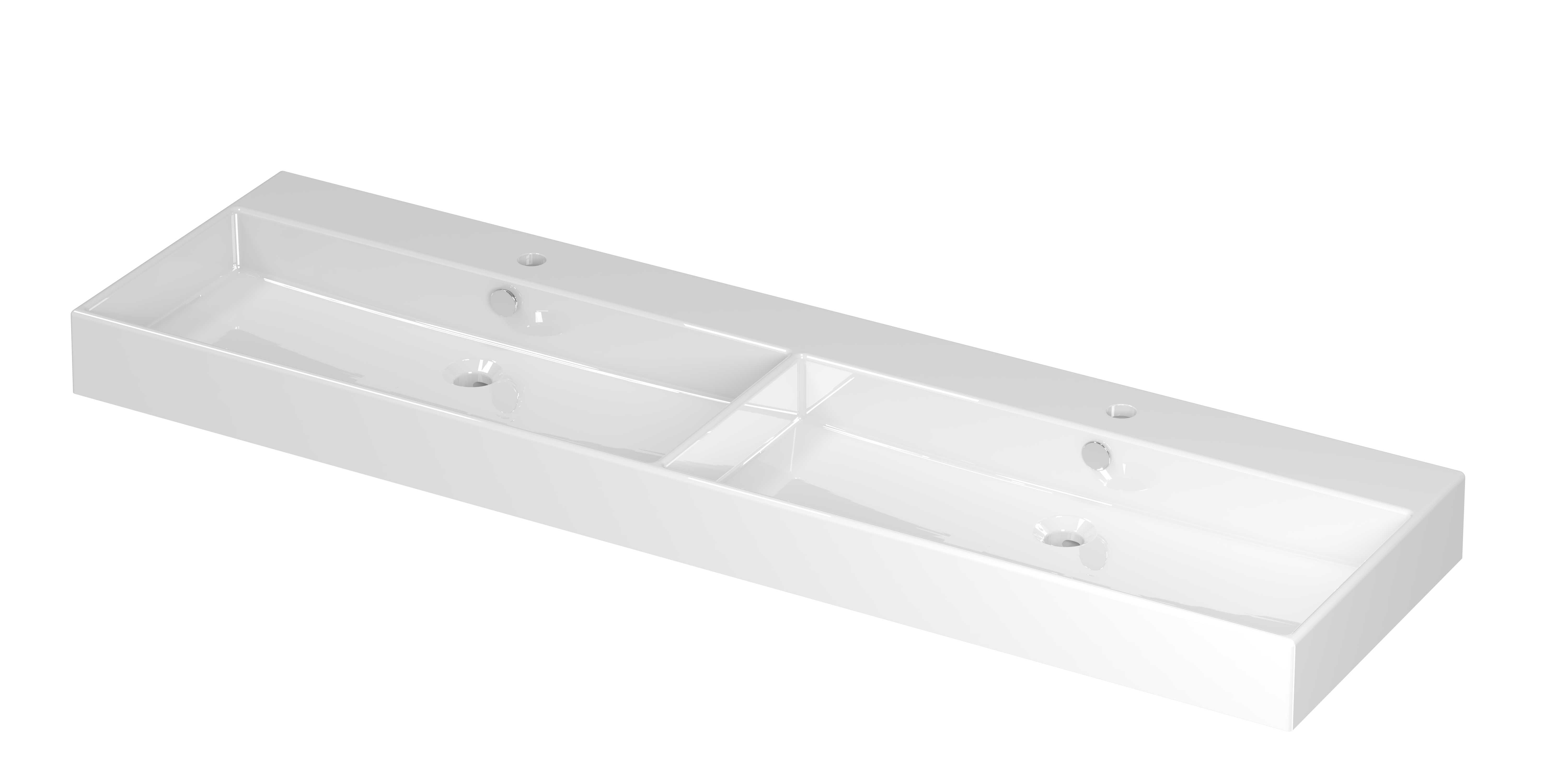 INK Unlimited wast. porselein dubbel met 2 krgt. 0202221 Glans wit 1600x450x110