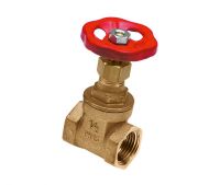 Schuifafsluiter 2x  1 bndr. m/rood handwiel