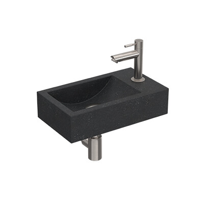 Proline pack hardsteen m. krgt. L fontein kraan sifon plug + bev. Blue stone/Brushed nickel / 1805232P