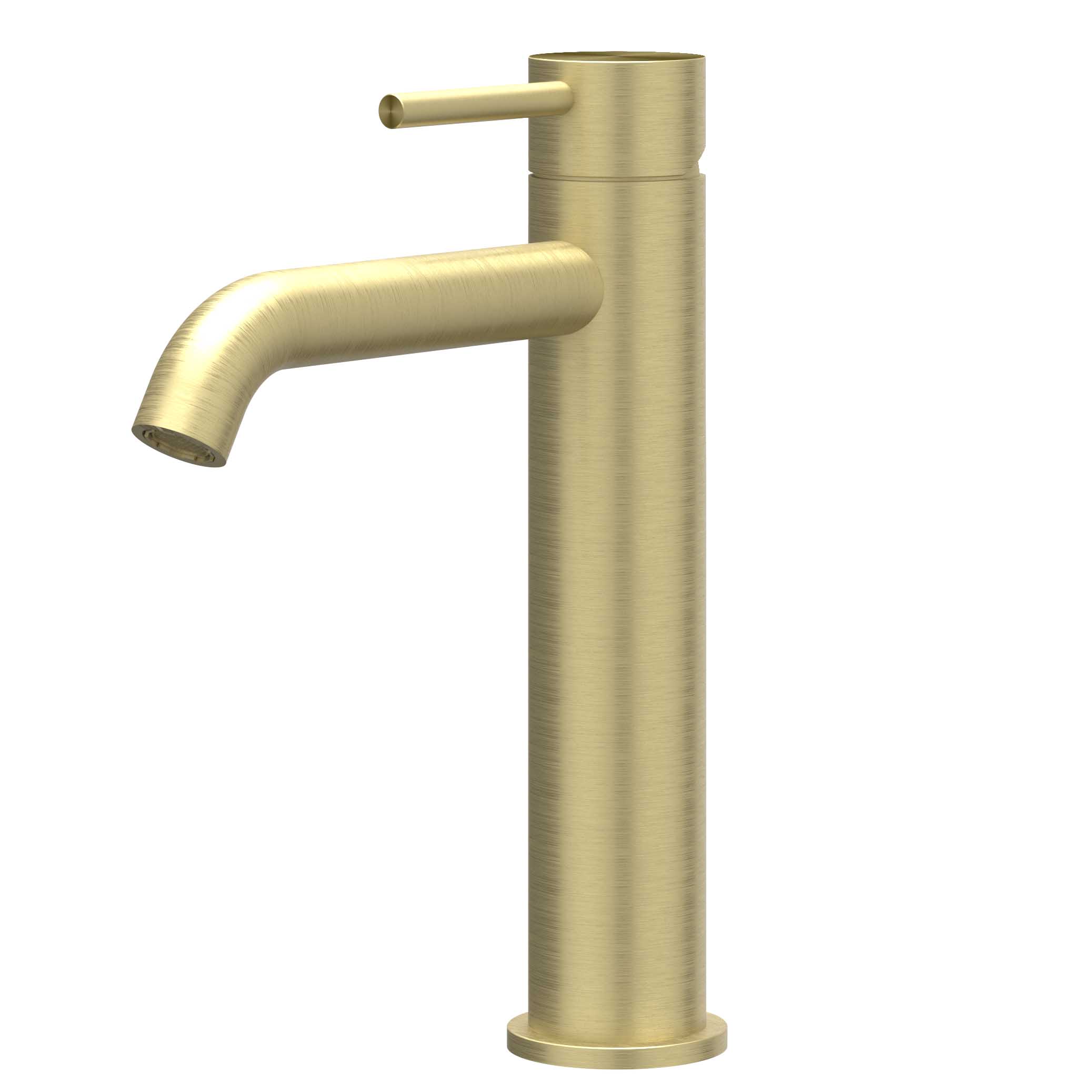 IVY Concord Eenhendel wastafelmengkraan opbouw model M coldstart 6100402 RVS316 gebr. mat goud PVD