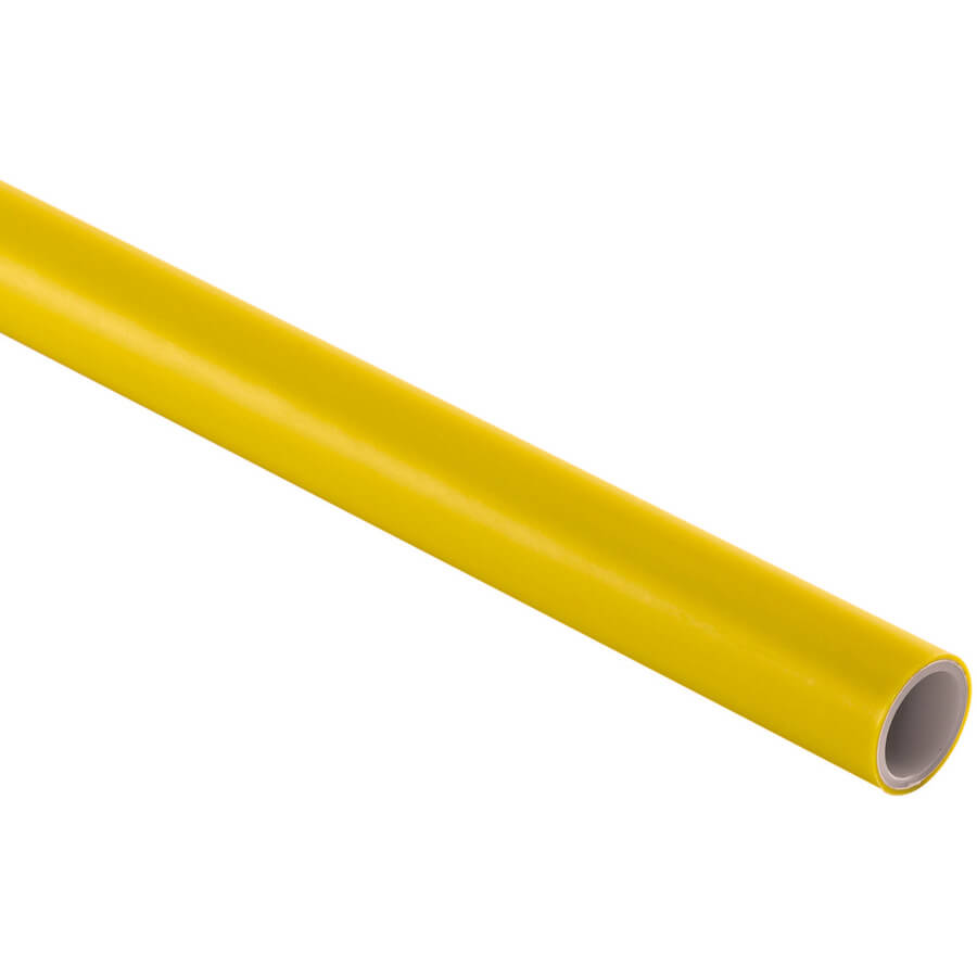 Mtr. Unipipe gasbuis (geel) op lengte 32 x 3.0mm a 5 mtr.