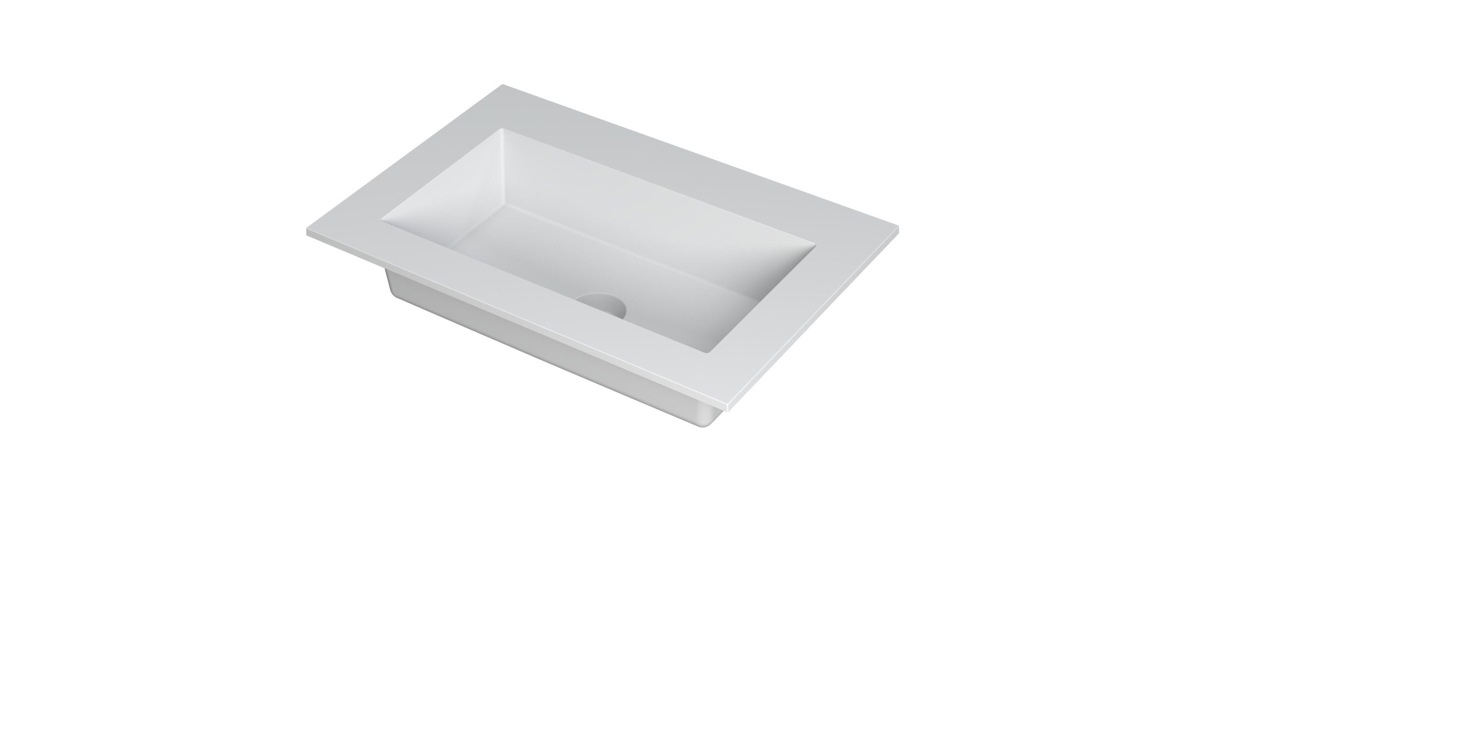 INK Kraft wastafel enkele bak z. krgt 3417201 m. wit H10xB700xD450