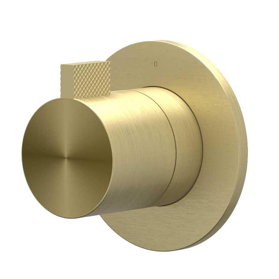 IVY Tribe Afbouwdeel flow-through inbouwstopkraan symmetry 6201232 RVS316 gebr. mat goud PVD