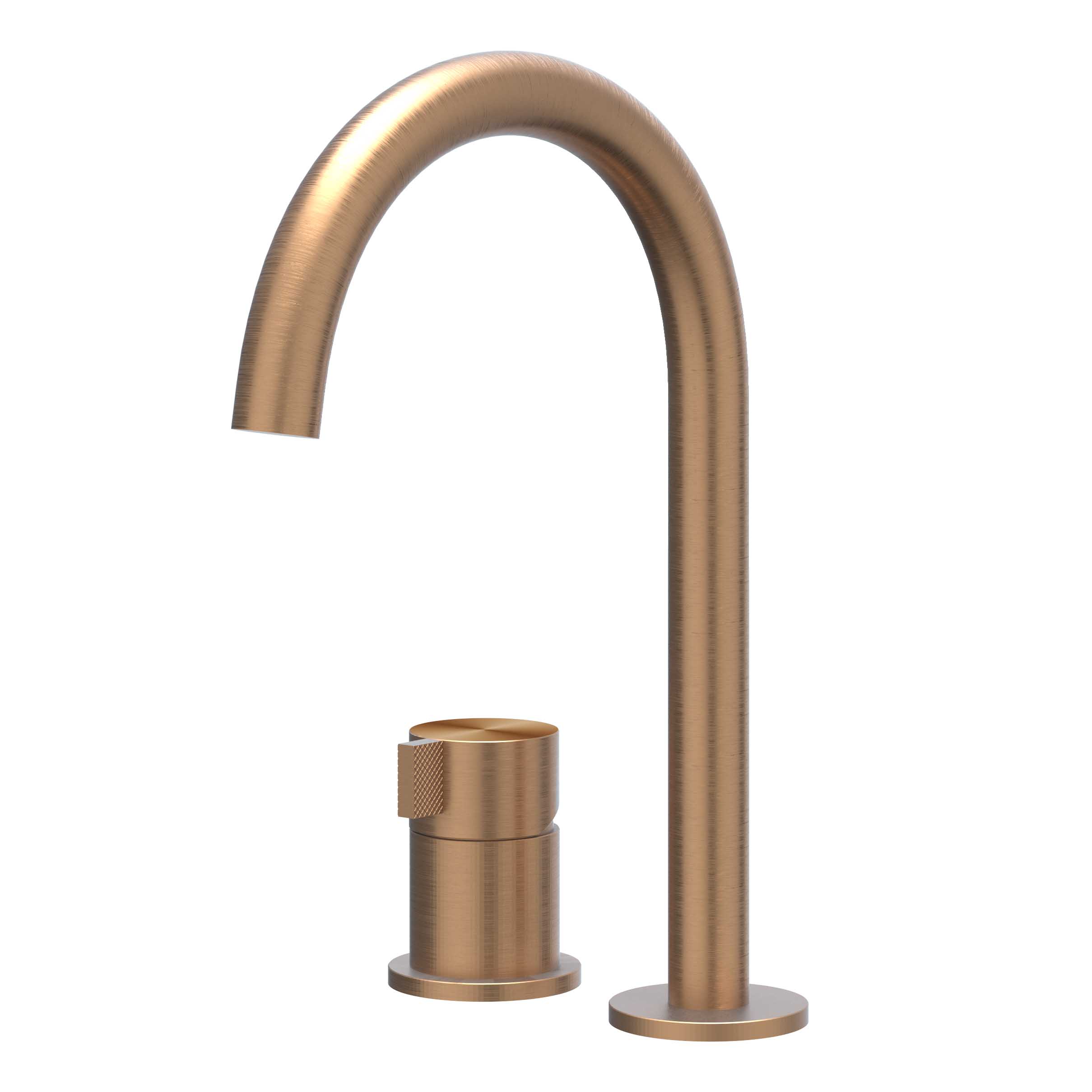 IVY Tribe Wastafelmengkraan 2-gats bladmontage met uitloop coldstart 6100513 RVS316 gebr. mat koper PVD