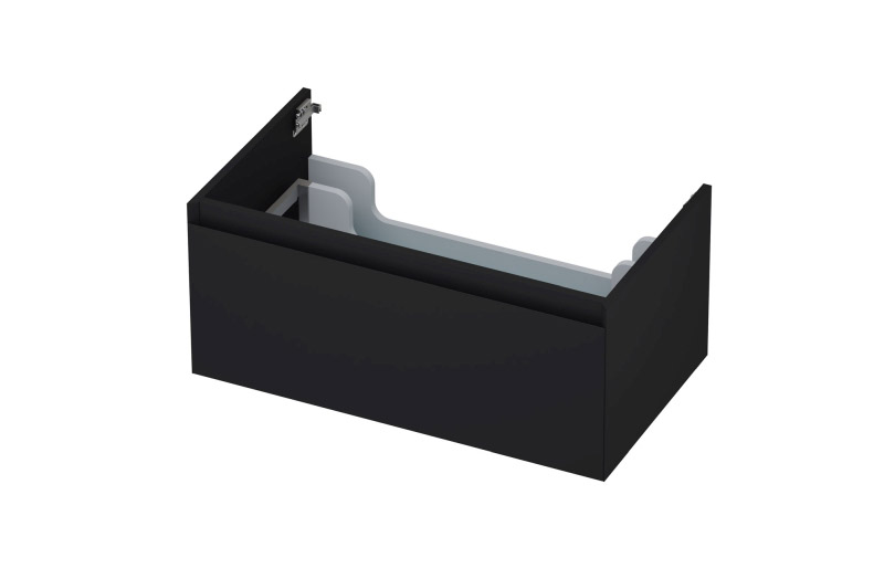 INK onderk. 1 lade greepl. gelakt 45gr 1240176 Mat zwart H350xB800xD450